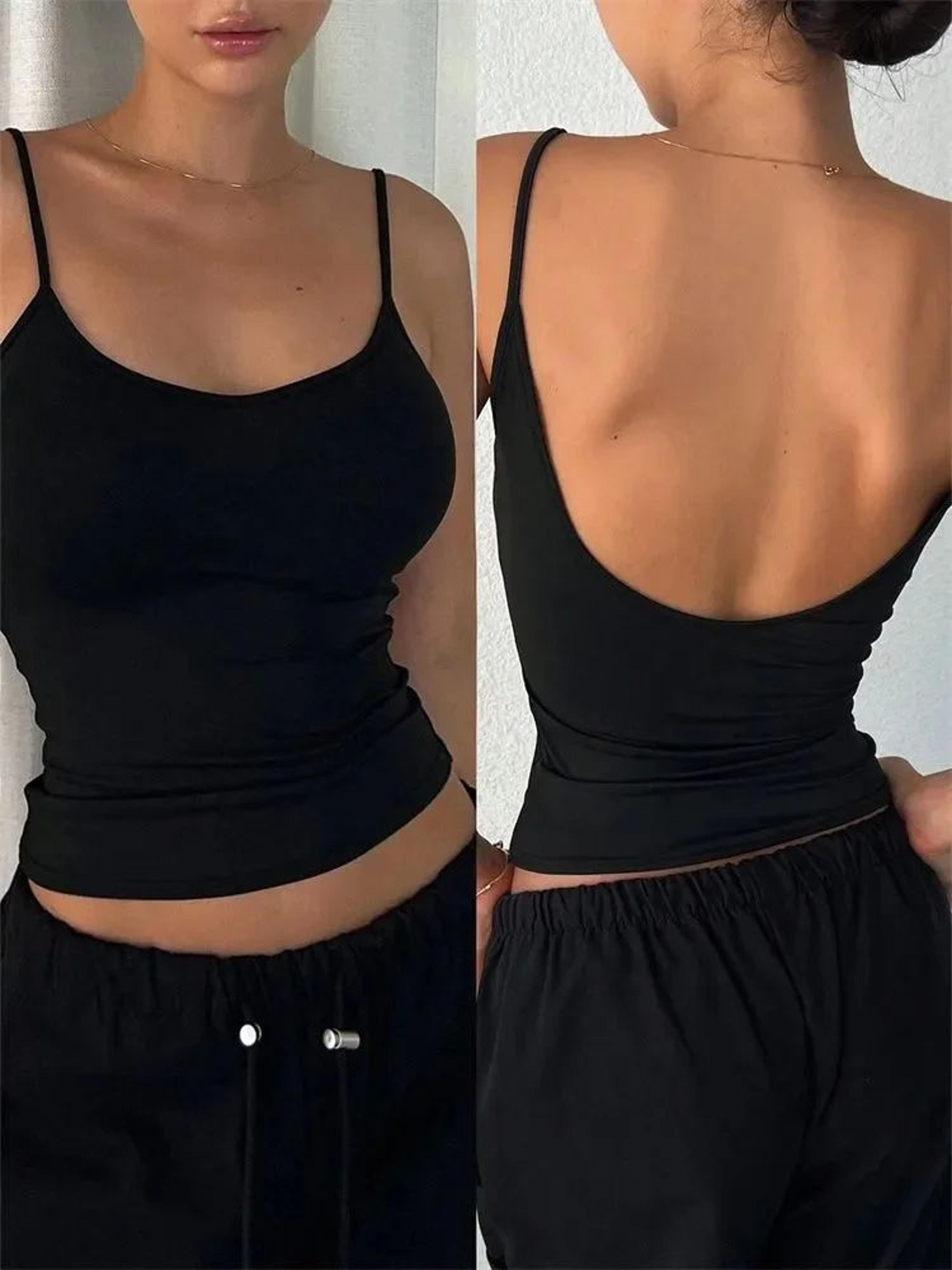 phumee backless cami crop top – solid y2k sleeveless summer streetwear