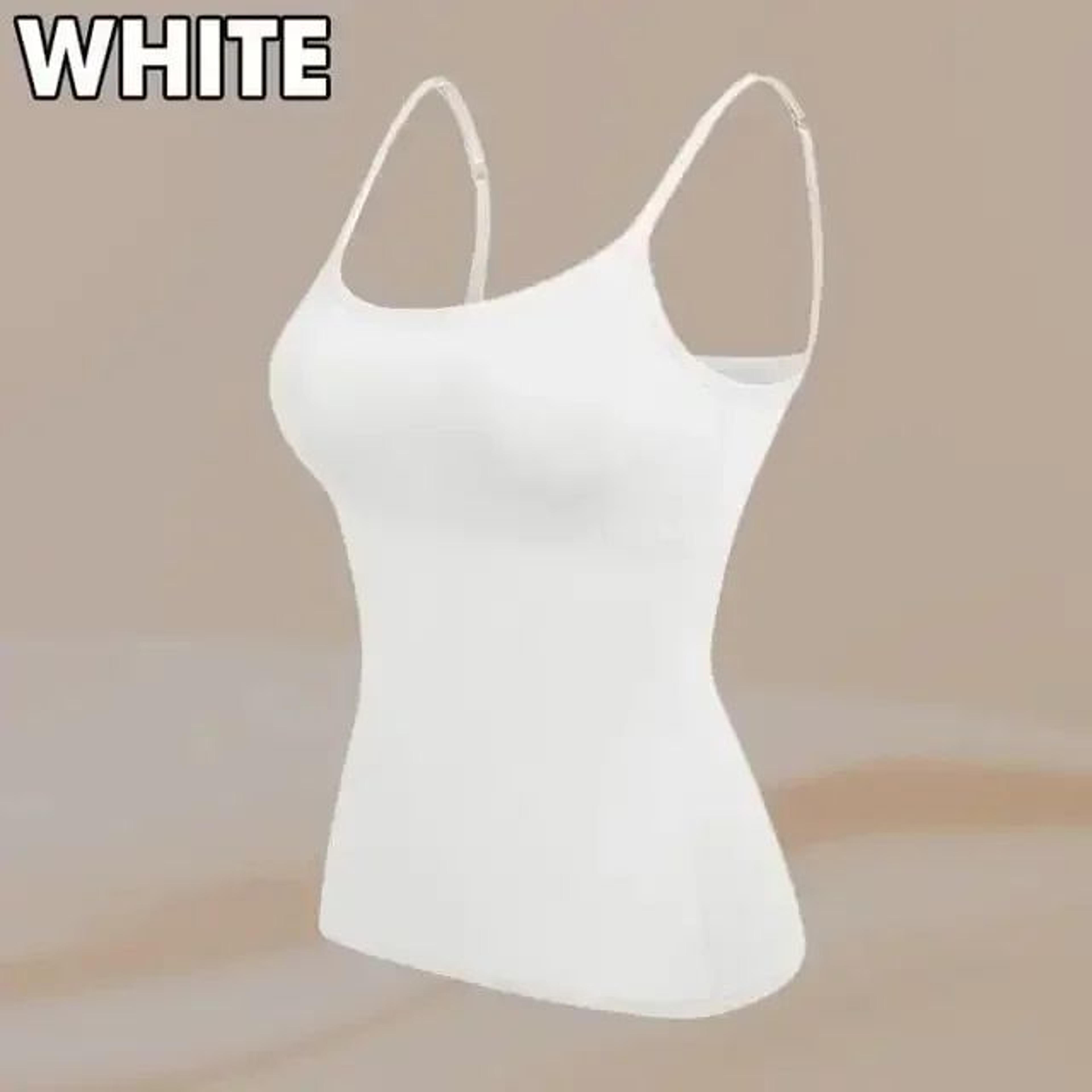 Womens Solid Padded Spaghetti Strap Cami  BuiltIn Bra Sexy Slim Tank Top 2024 14