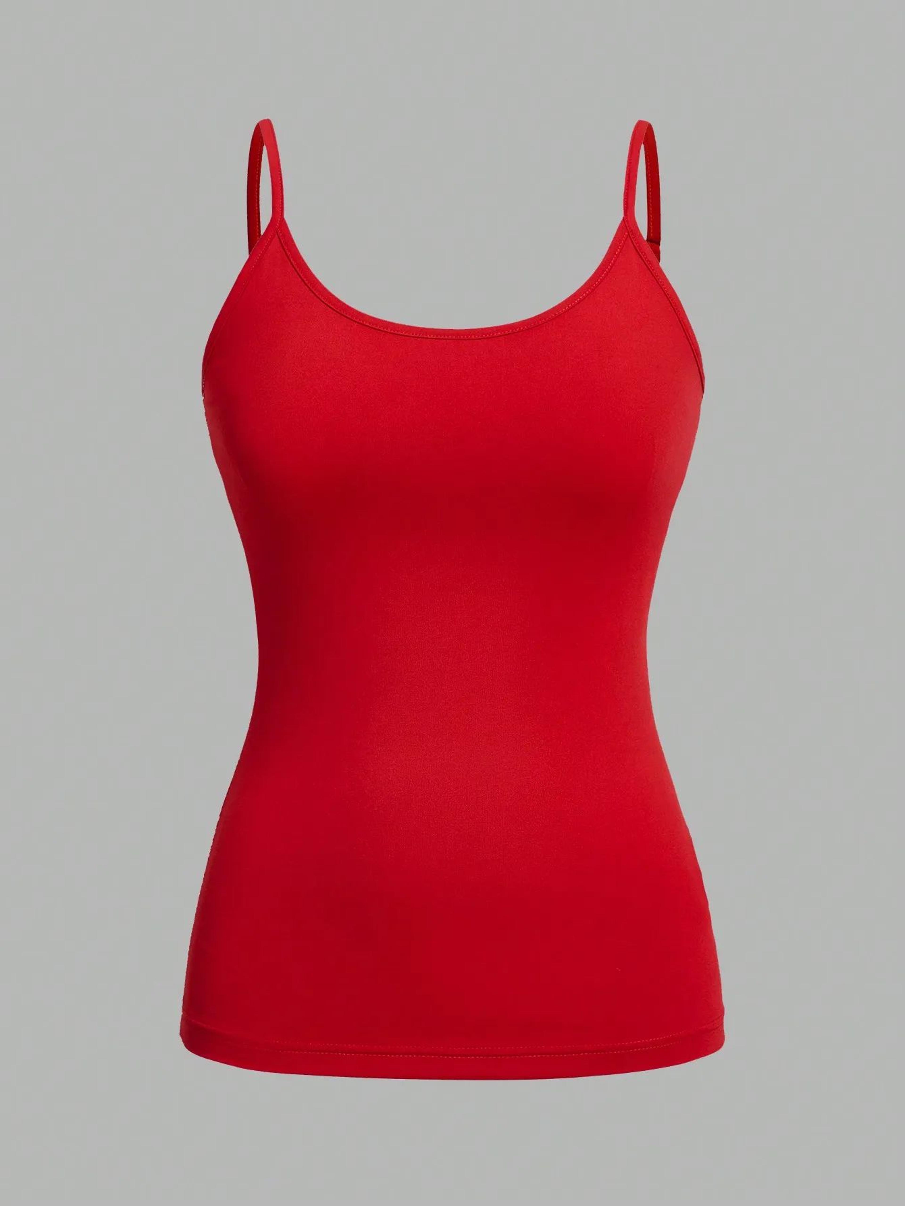 4 Pcs Womens Solid Color Camisole Set  Basic Stretch Summer Tank Tops 2