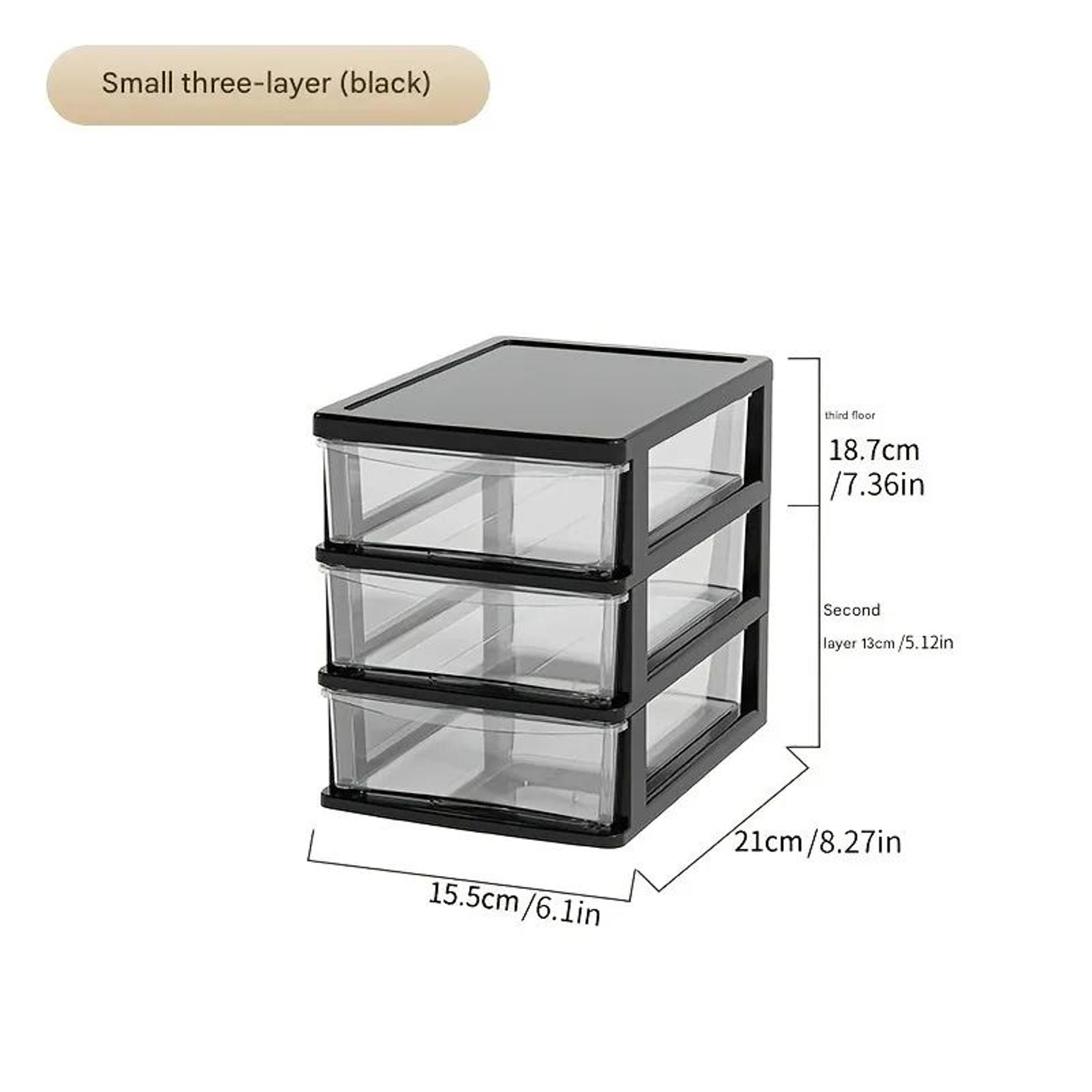 Clear Drawer Office Desktop Storage Box  Japanese Style Transparent Organizer For Cosmetics  Statio 7