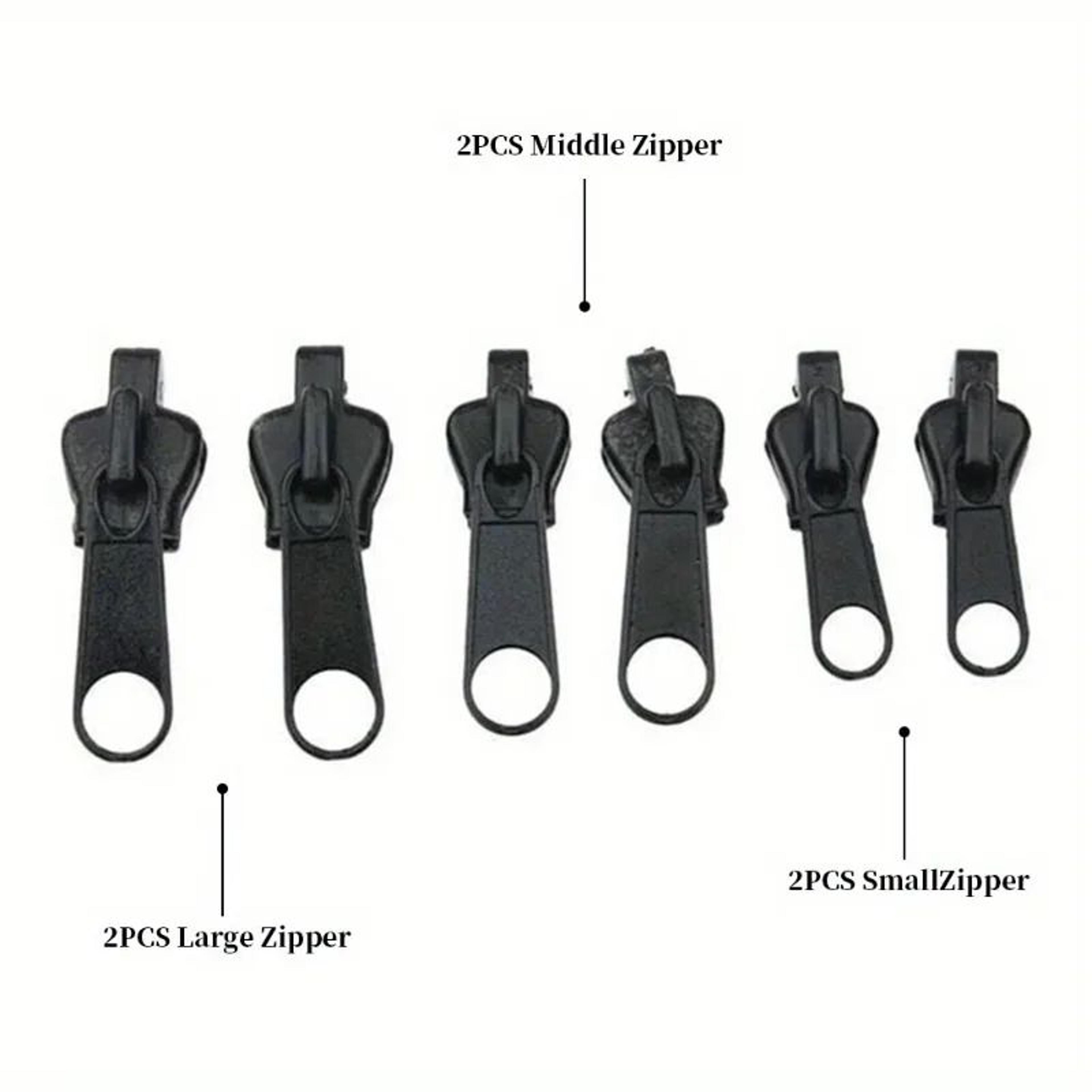 6Pcs Universal Instant Zipper Repair Kit  MultiSize Replacement Zipper Fix Set 5
