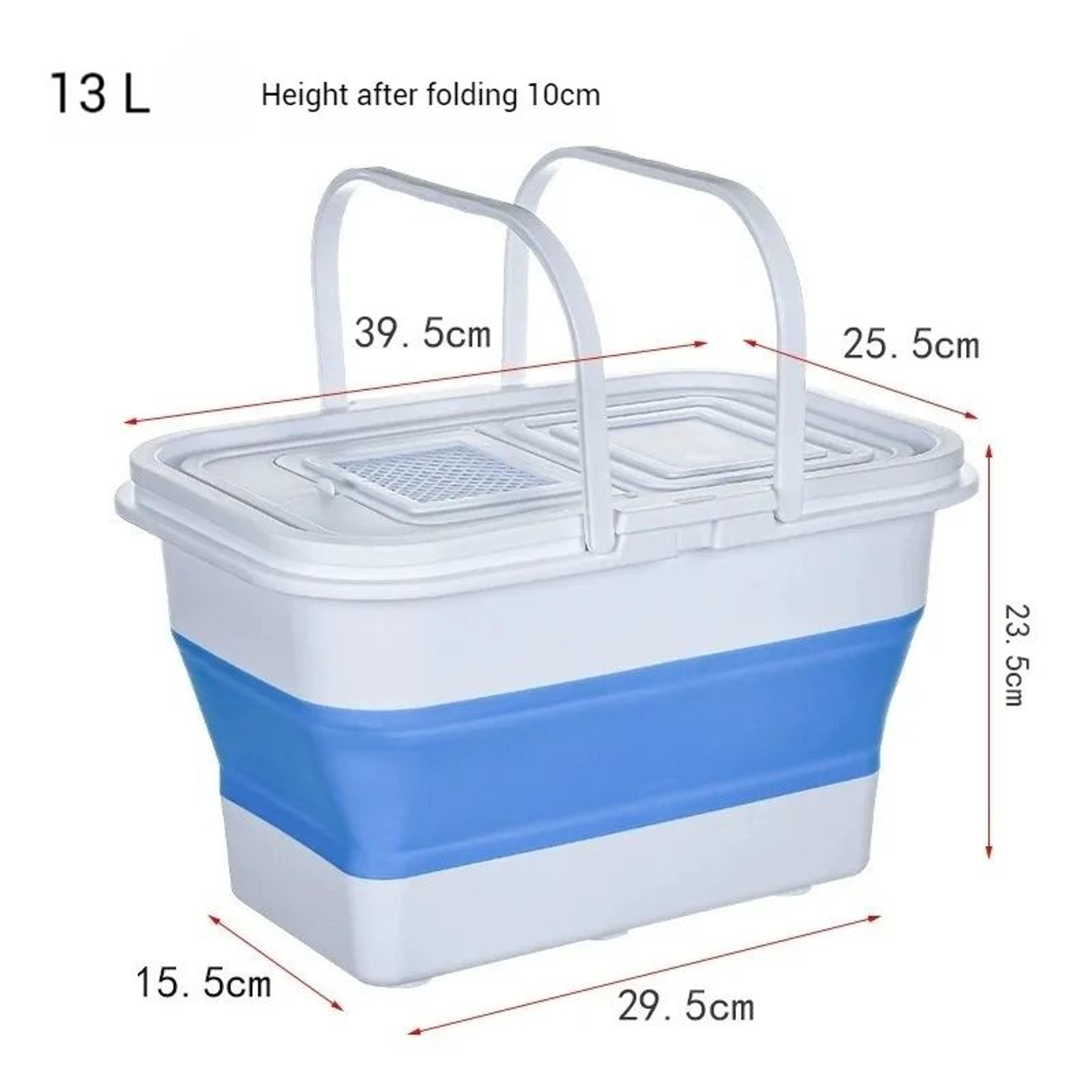 AquaFold Collapsible Fishing Bucket  Large Capacity Folding Water Basin For Car Wash  Outdoor Use 6