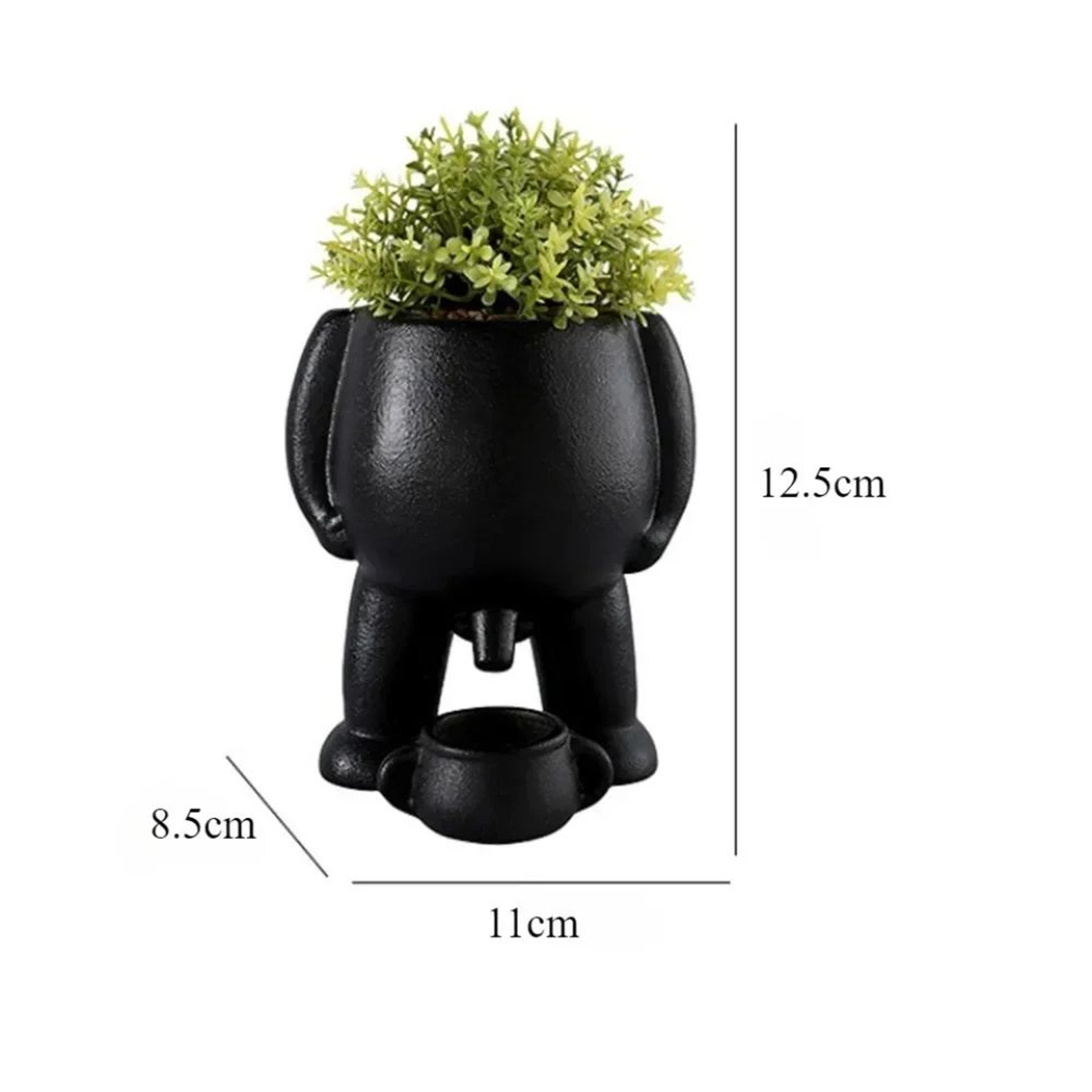 ArtMuse Ceramic Succulent Planter  Modern Light Luxury Human Face Decorative Flowerpot 5