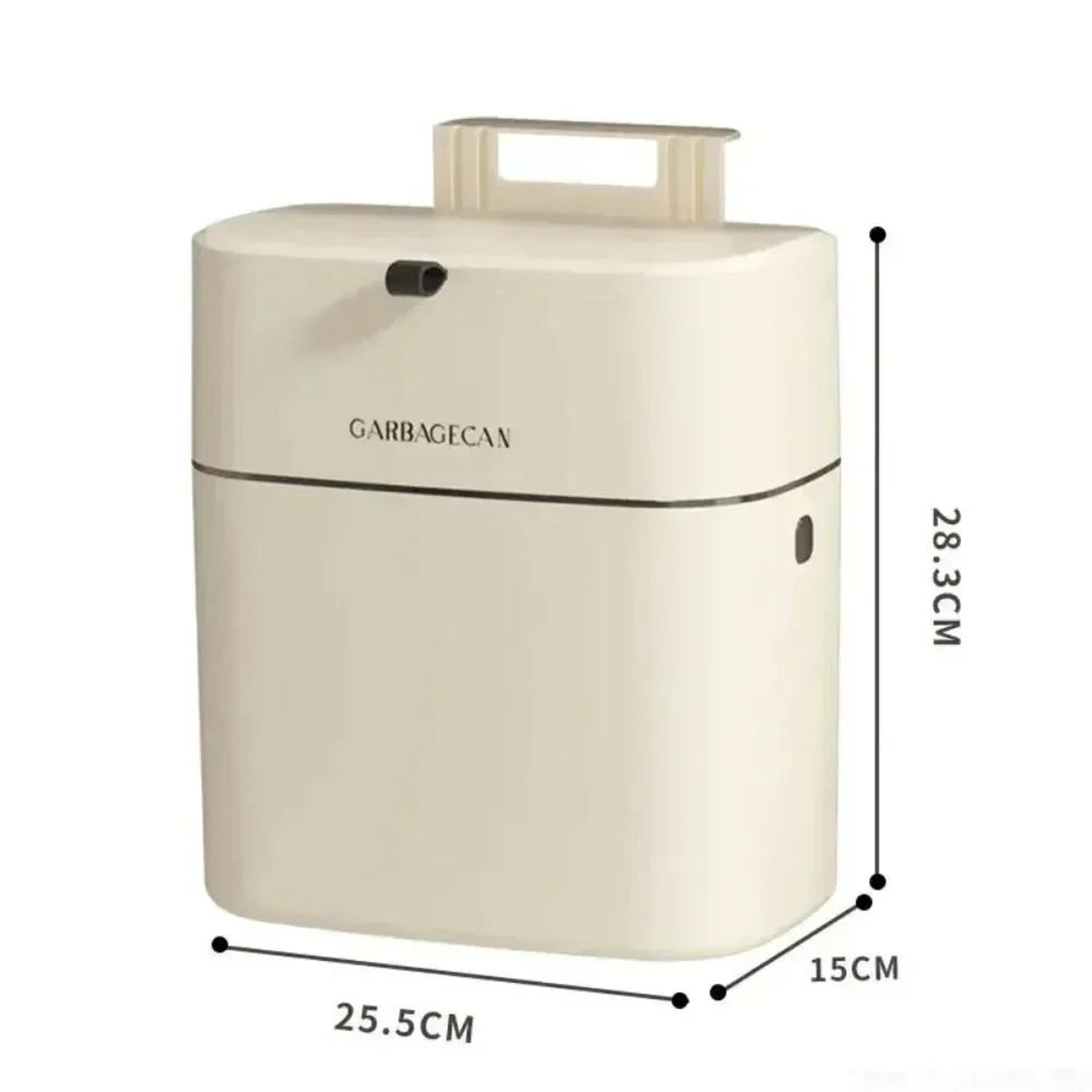 Hanging PressTop Garbage Bin  Large Capacity WallMounted Bathroom Trash Can With Clamshell Lid 5
