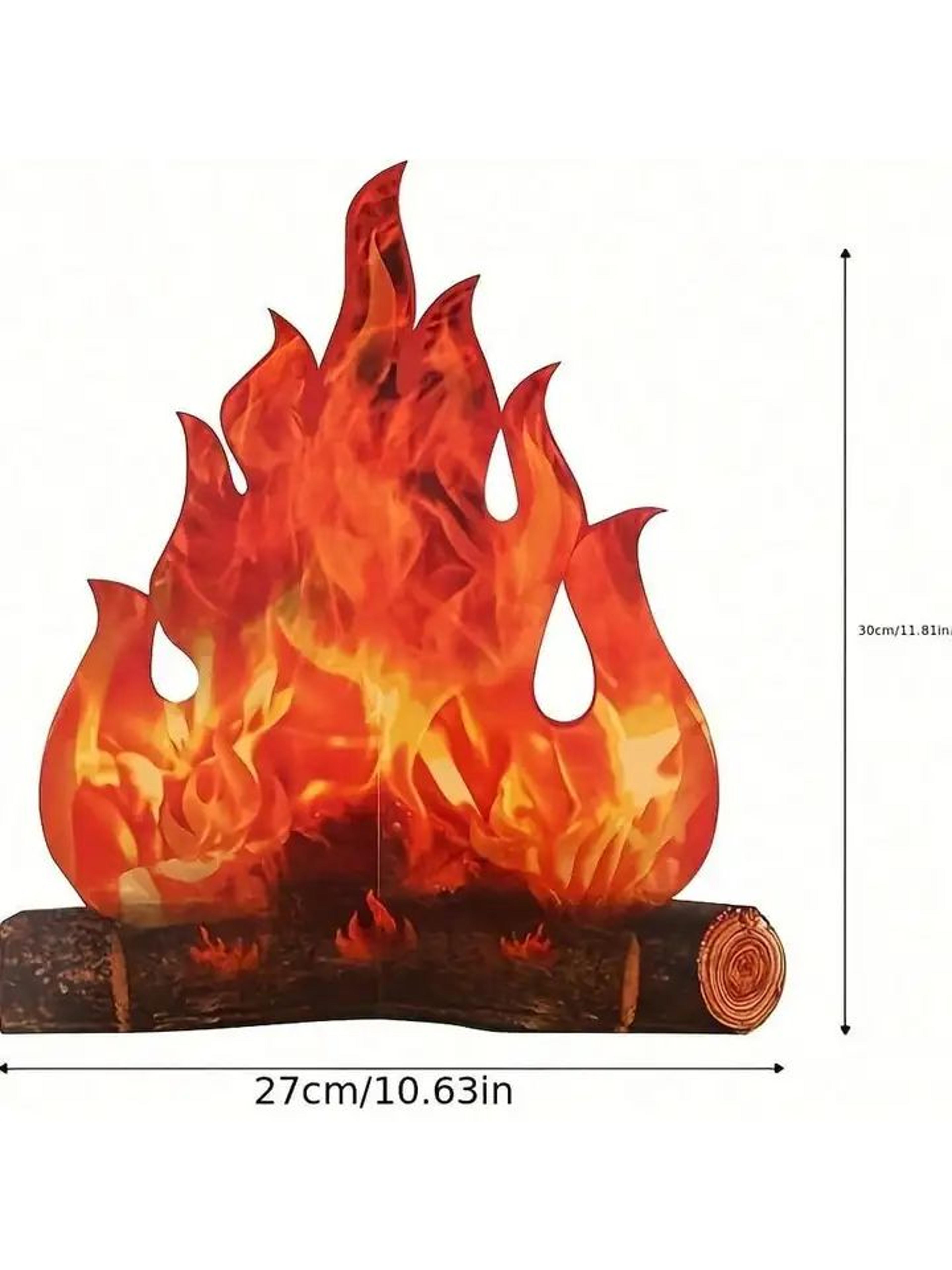 3D Halloween Cardboard Bonfire Centerpiece  Artificial Fire Fake Flame Decoration 2