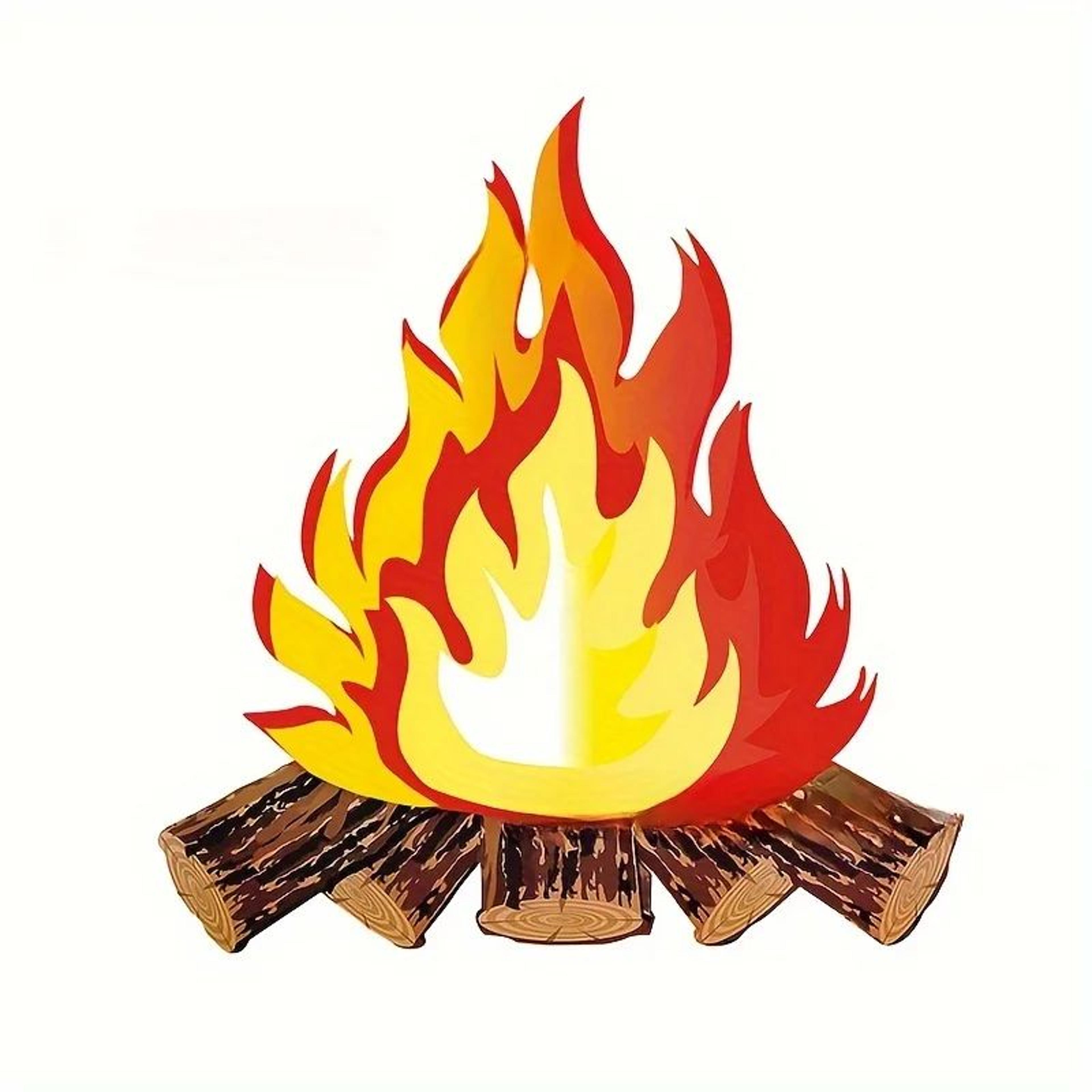 3D Halloween Cardboard Bonfire Centerpiece  Artificial Fire Fake Flame Decoration 6