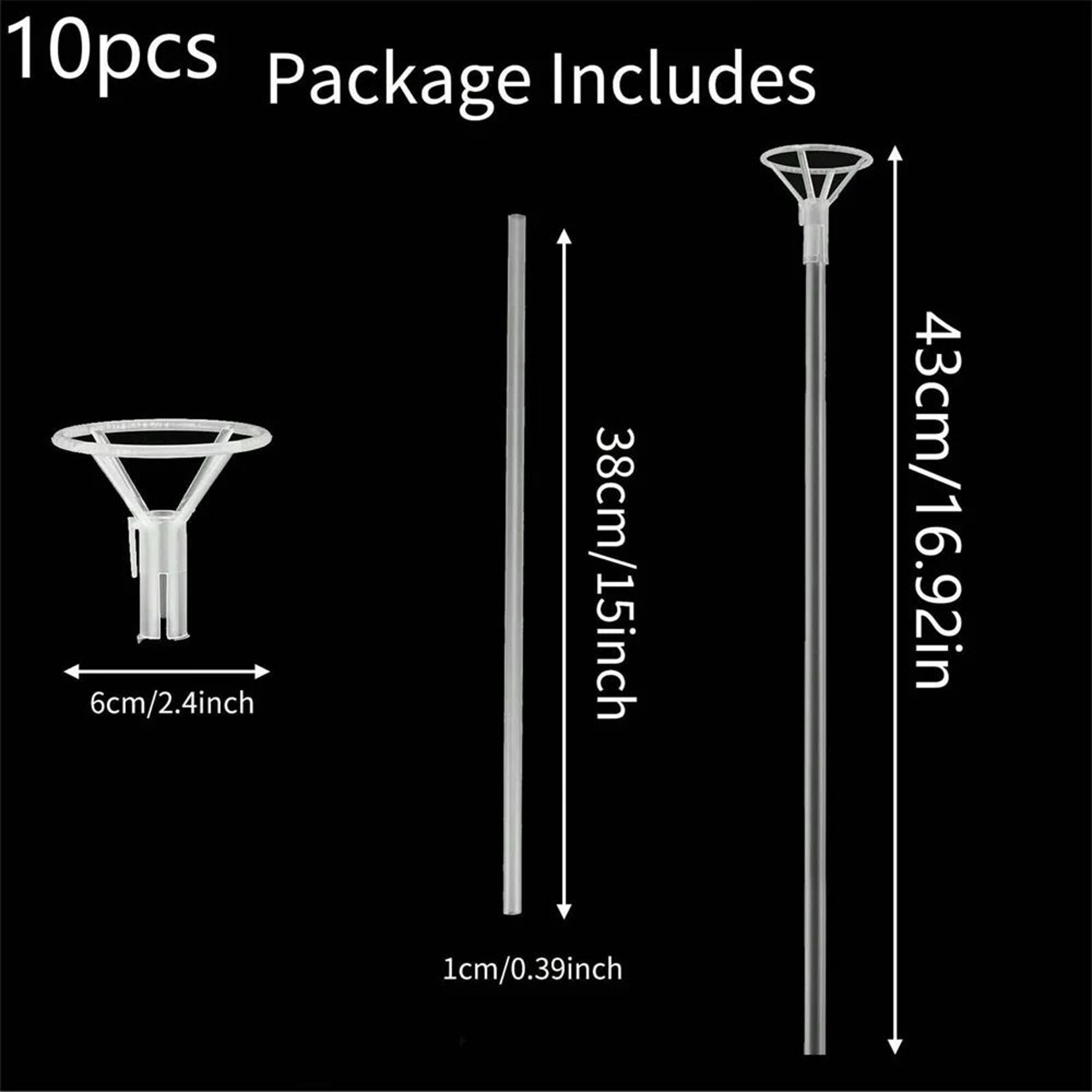 1575 In Clear BOBO Balloon Sticks With Cups  10pcs Long Transparent Balloon Holders For Birthday  G 6