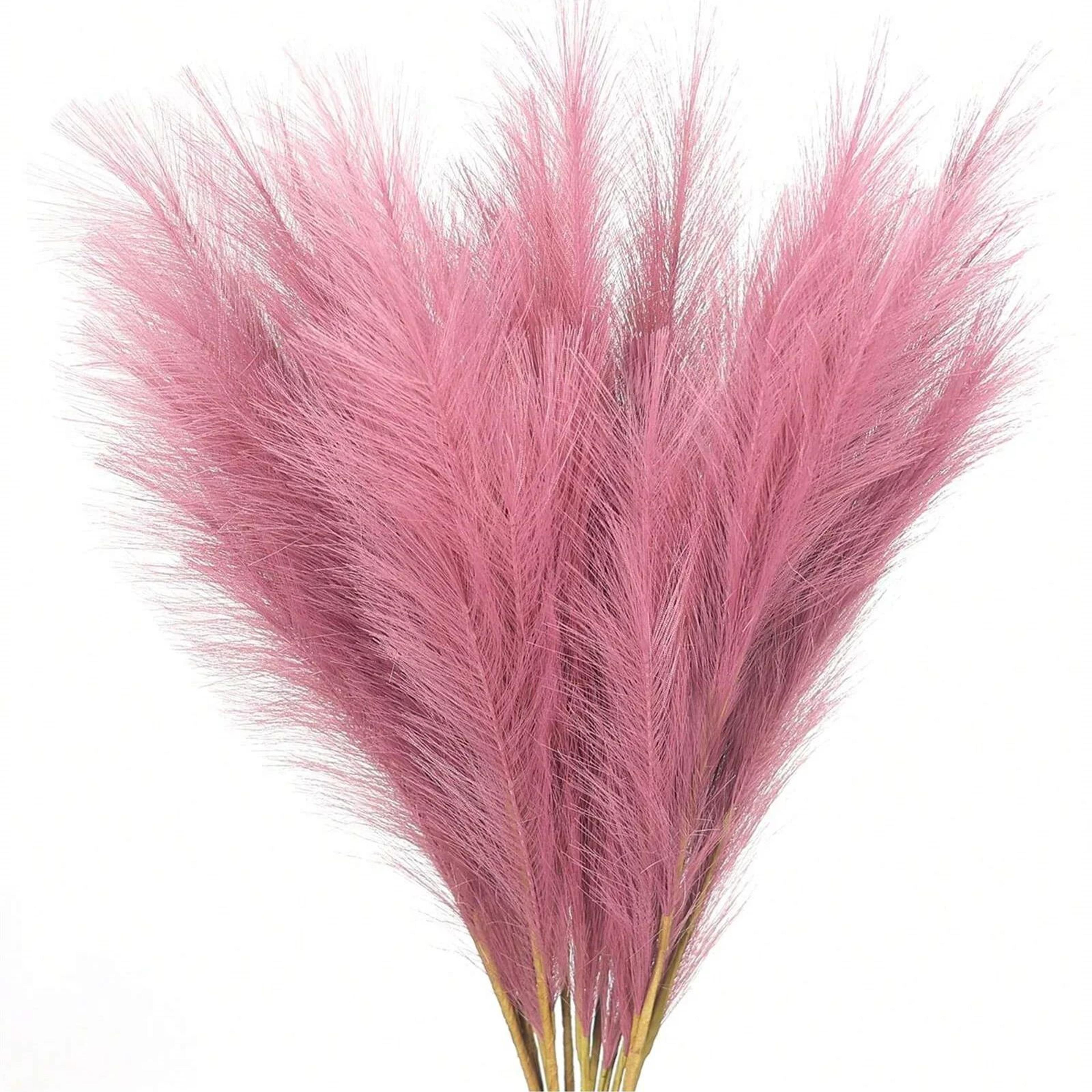 Red Artificial Reeds 2165 In  Tall Plush Faux Pampas Grass Branches For Wedding  Party Decor 15