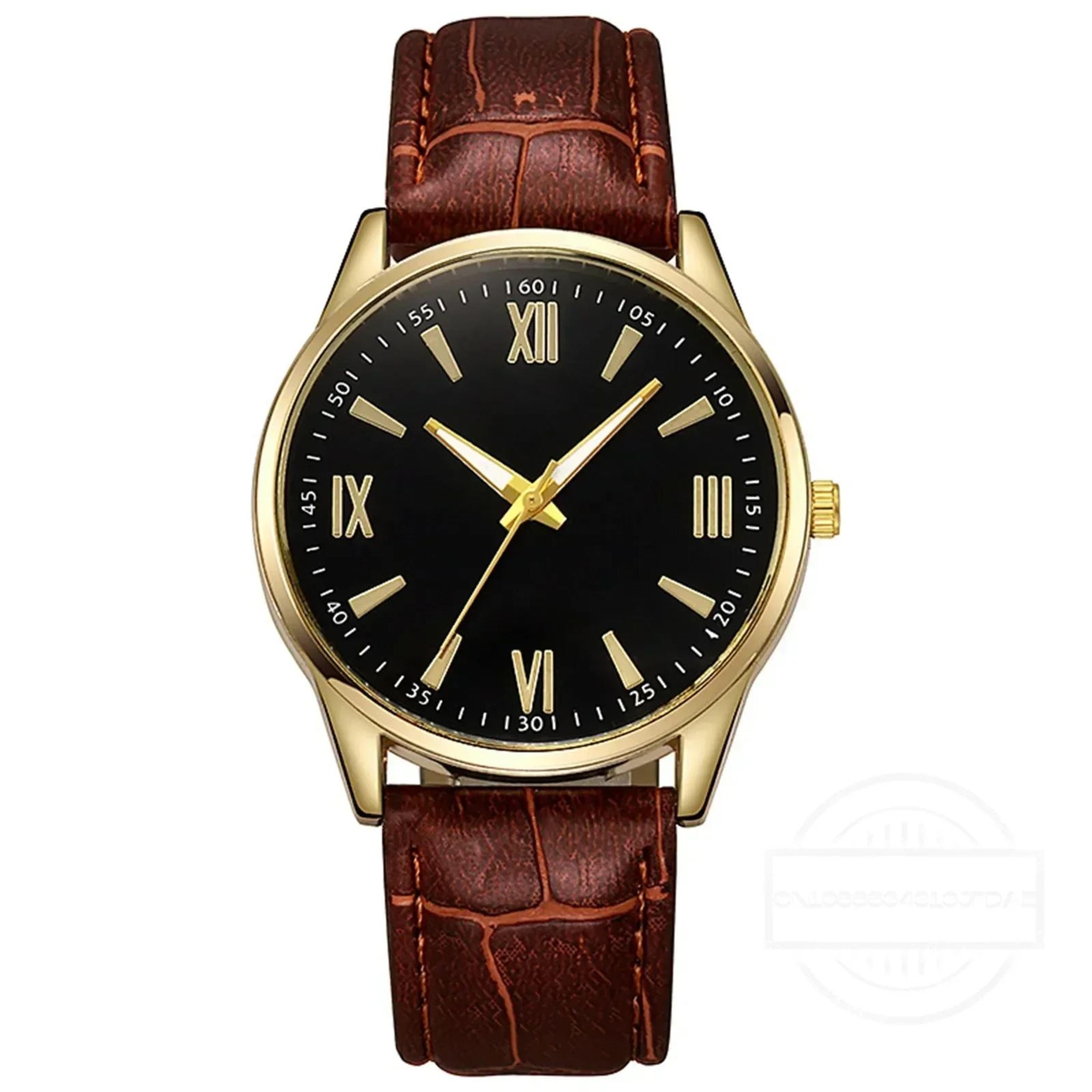 Luxury Minimalist Mens Quartz Watch  Ultra Thin 40mm Business Leather Band Wristwatch 6