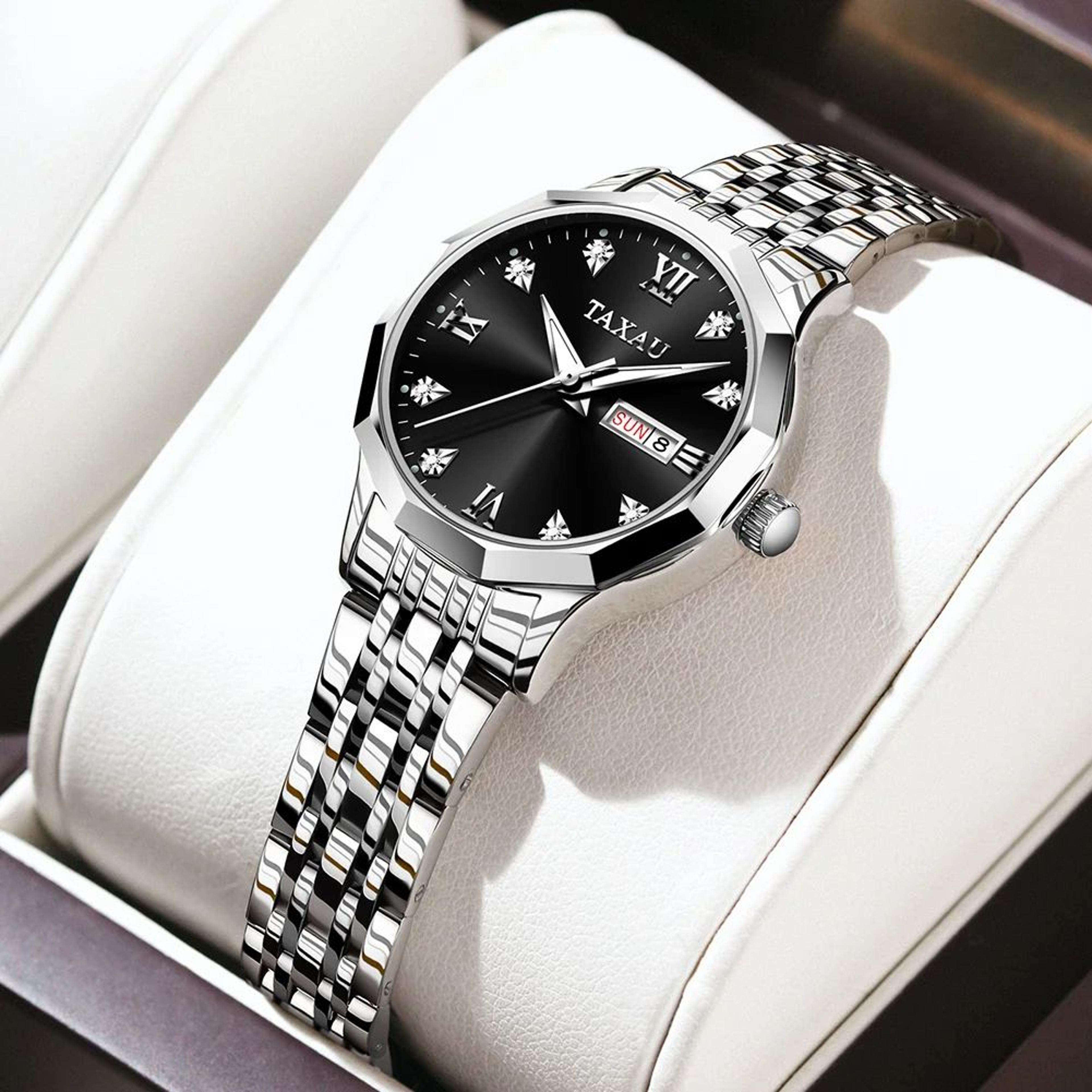 OLEVS Elegant Golden Womens Quartz Watch  Waterproof Stainless Steel Luxury Ladies Wristwatch 10