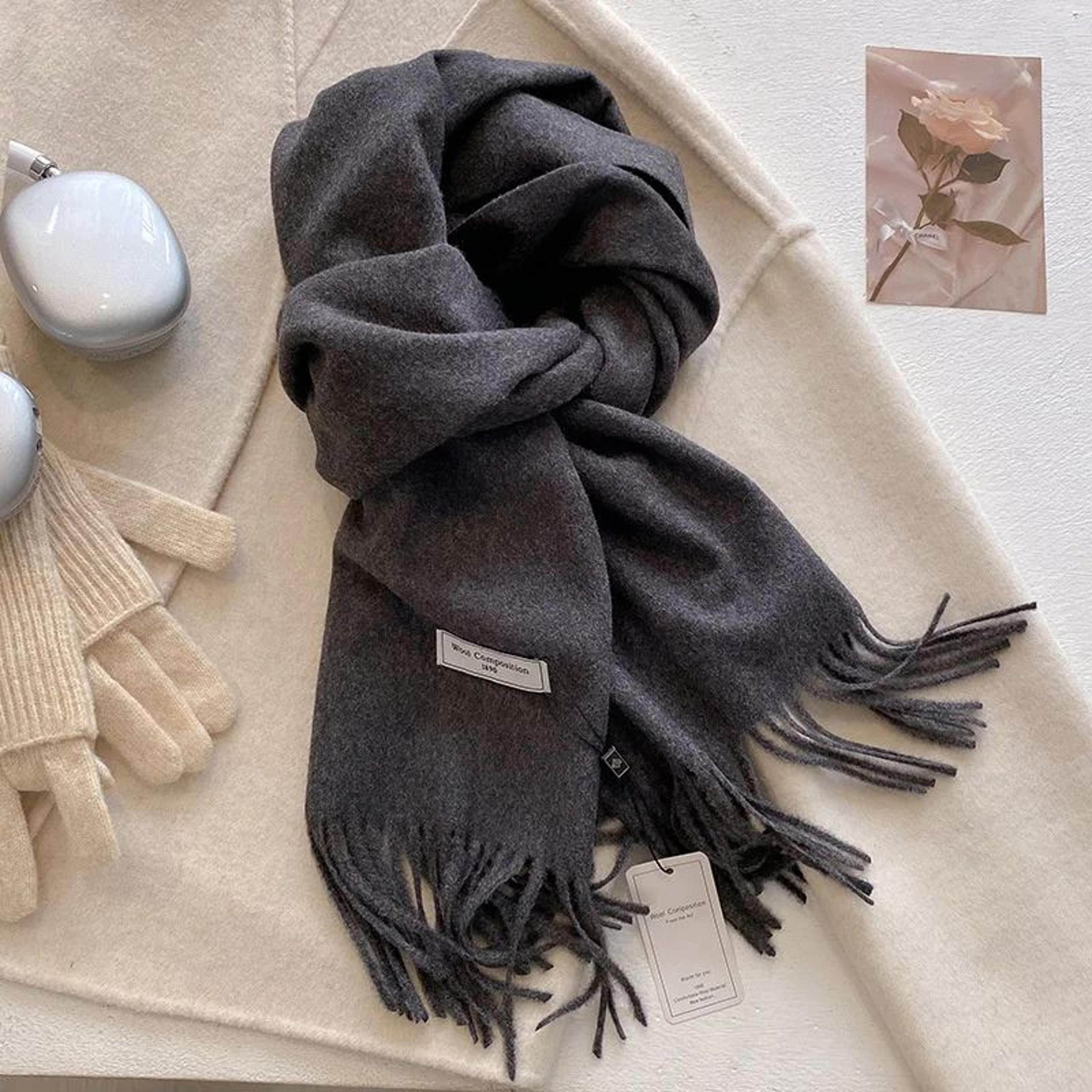 787in Luxury Winter Wool Blend Pashmina Scarf  Thick CashmereFeel Womens Shawl  Wrap 2024 24