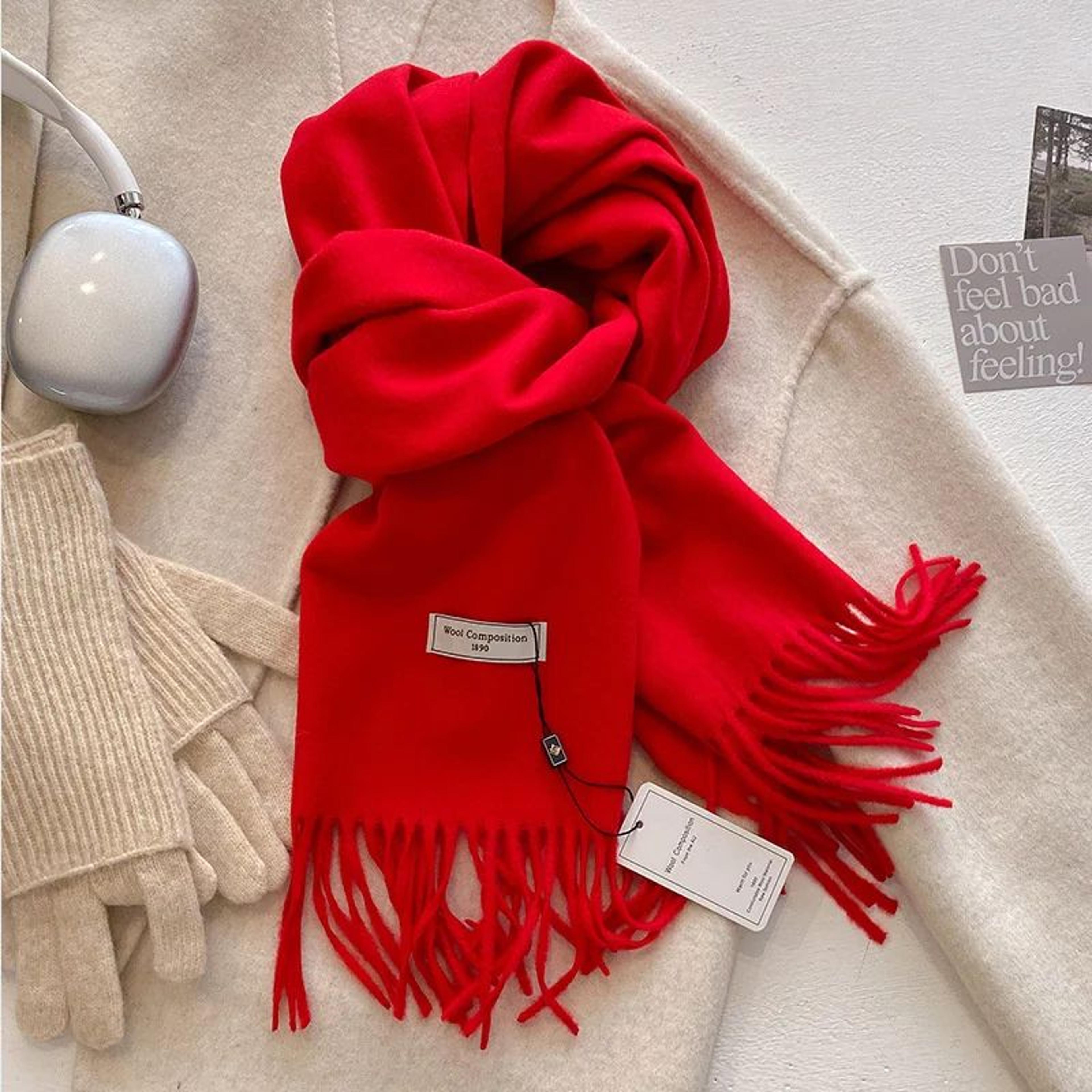 787in Luxury Winter Wool Blend Pashmina Scarf  Thick CashmereFeel Womens Shawl  Wrap 2024 26