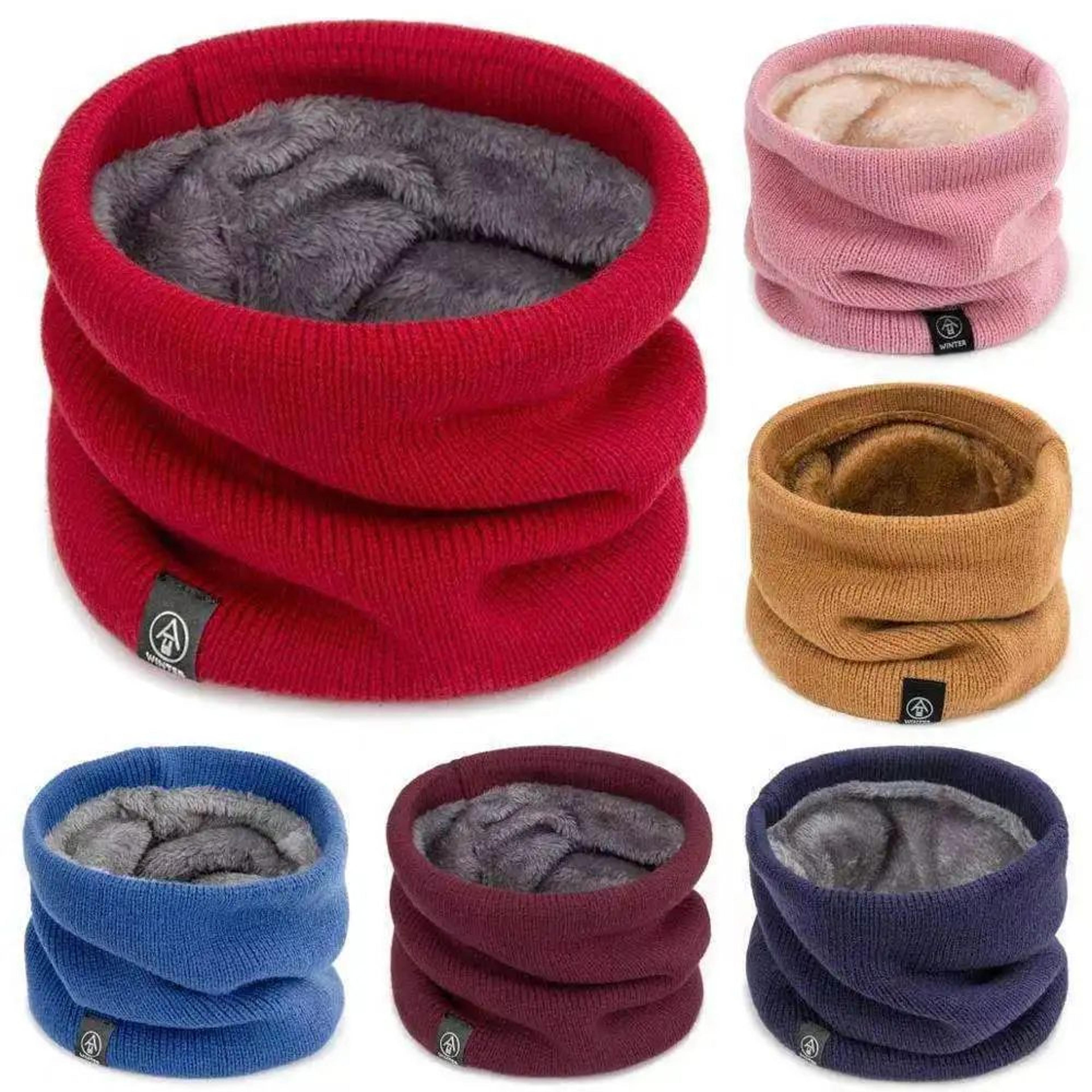 Winter Warm Knitted Neck Scarf Full Face Cover  Plush CashmereFeel Thermal Neck Warmer For Women  M 3