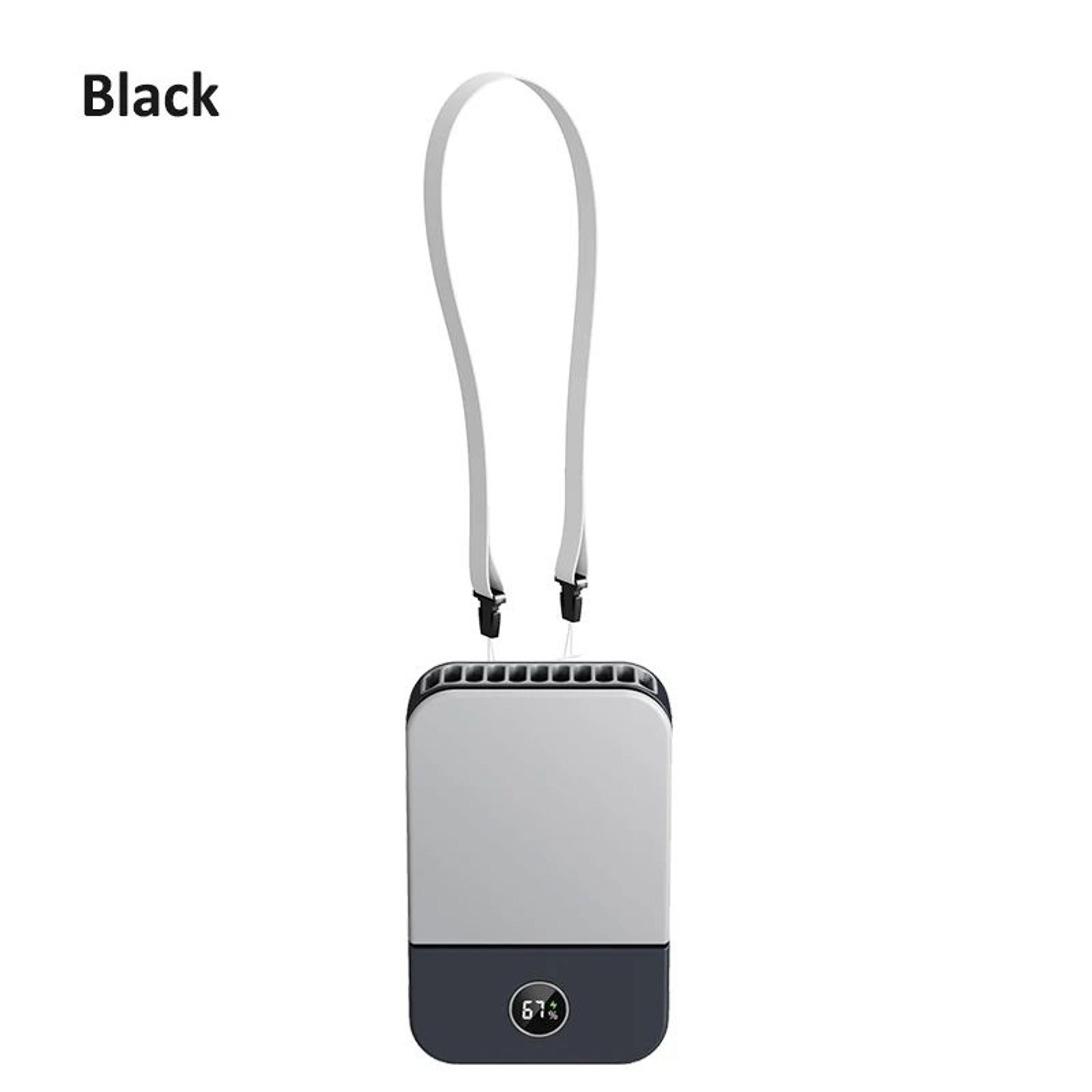 Portable 3Speed Bladeless Waist  Neck Fan  USB Rechargeable 2000mAh Mini Air Cooler 6