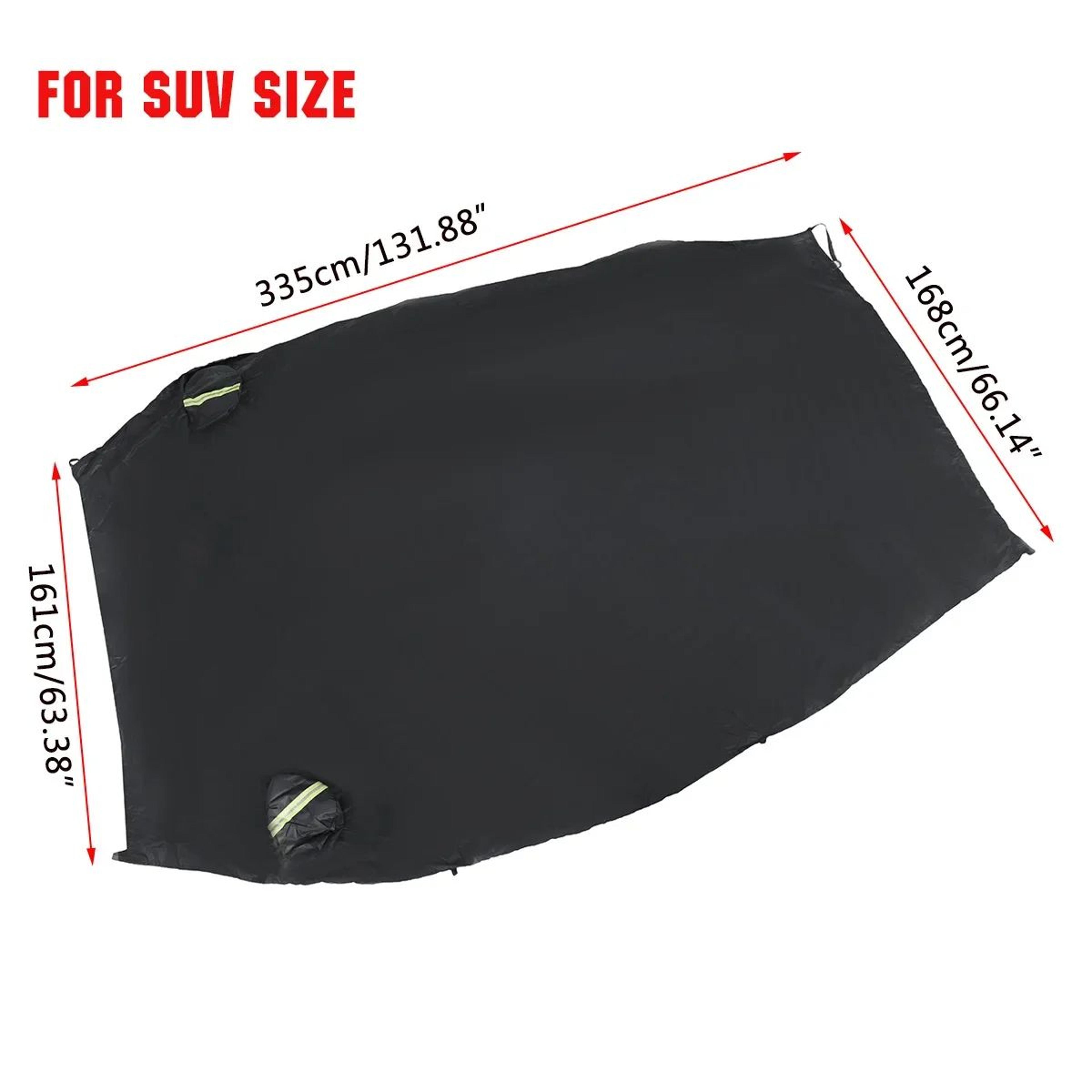 Universal Half Car Cover Waterproof Sun UV Snow Dust Protection  Durable 190T Reflective Car Sun Sh 3