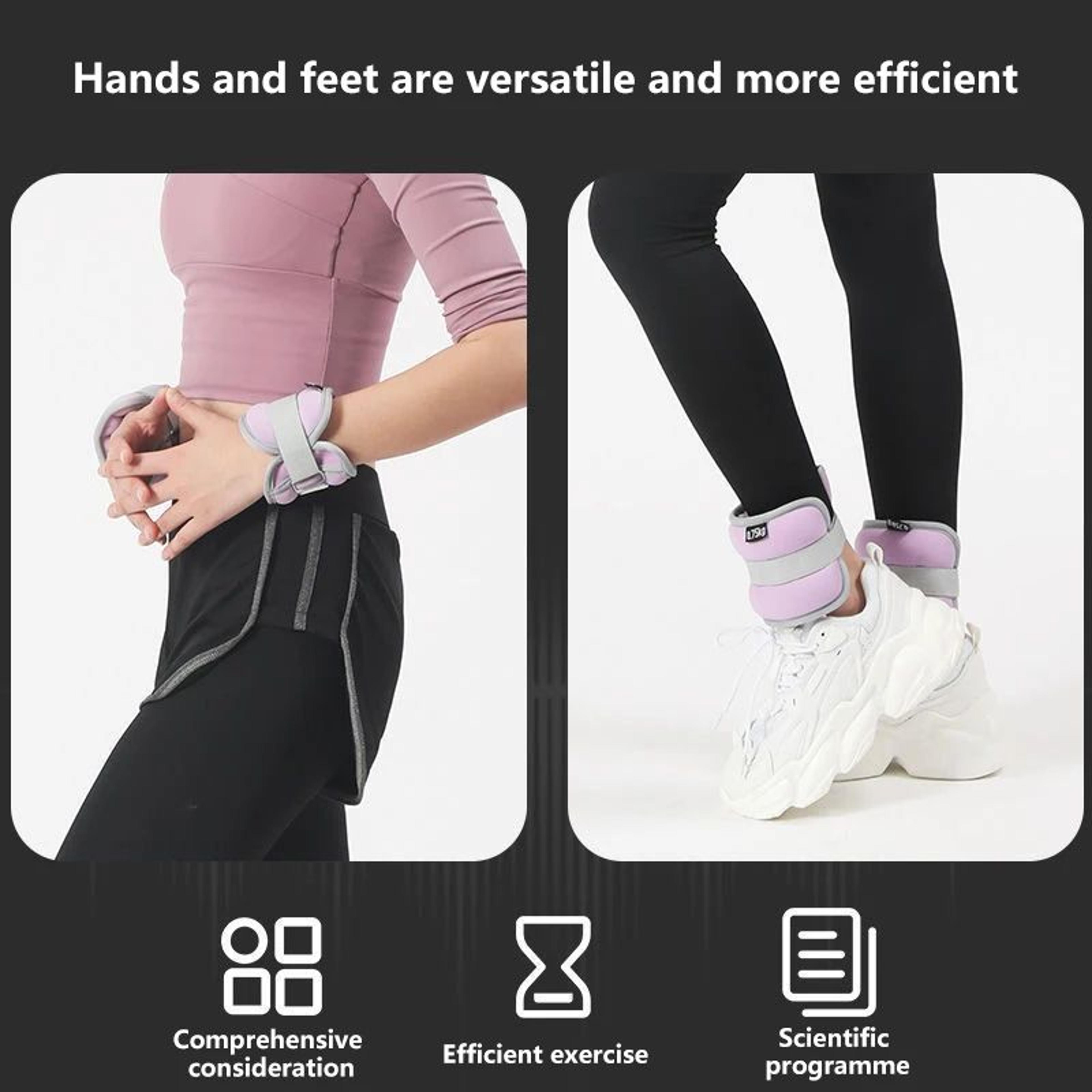 Adjustable Ankle Weights 055 Lb Pair  Portable Leg  Arm Strength Training Straps For Fitness  Physi 1