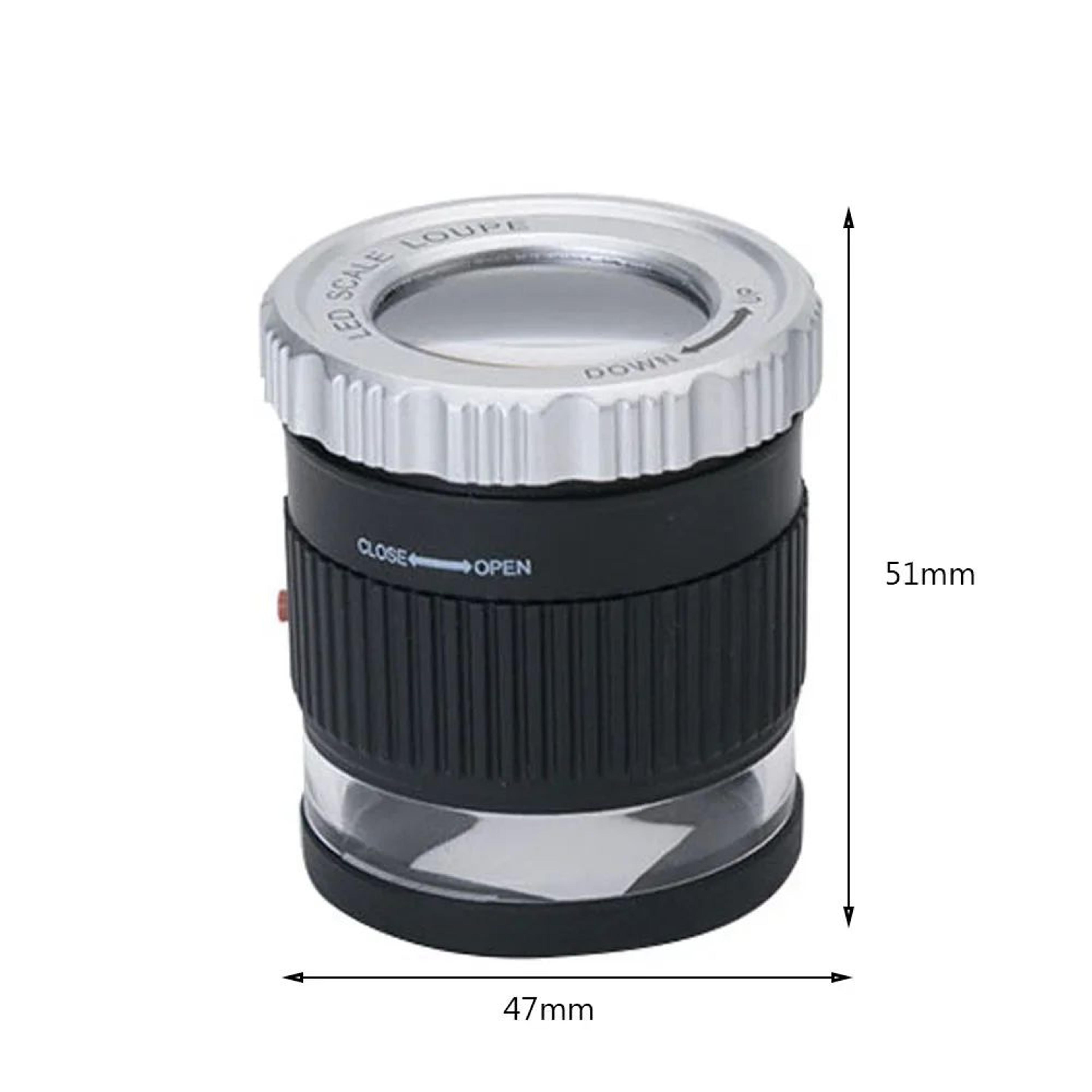 30X LED UV Handheld Jewelry Loupe  Adjustable Optical Magnifying Glass For Watch Repair  Currency D 5