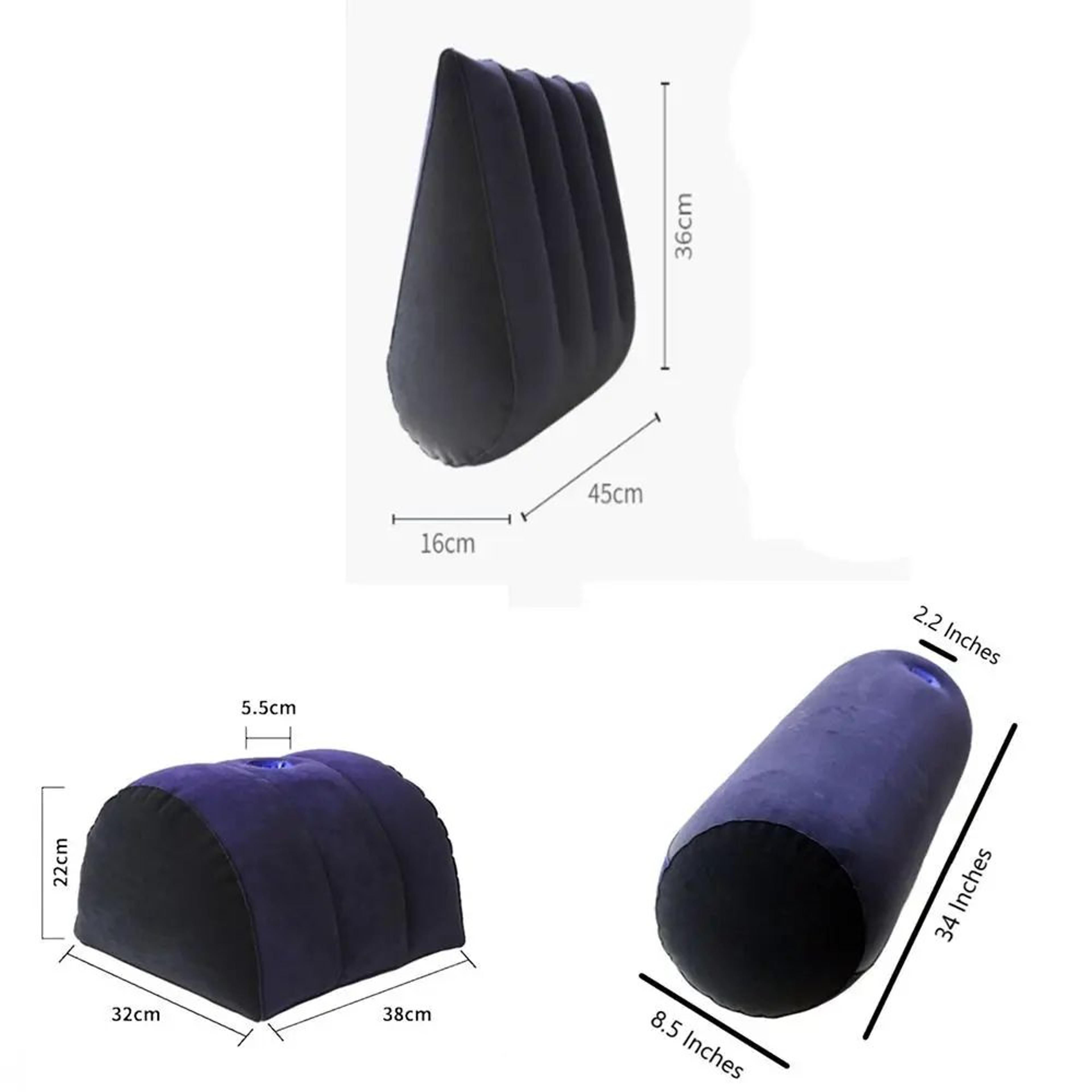 Inflatable PVC Flocking Wedge Pillow  Soft Triangle  Cylinder Support Cushion 5