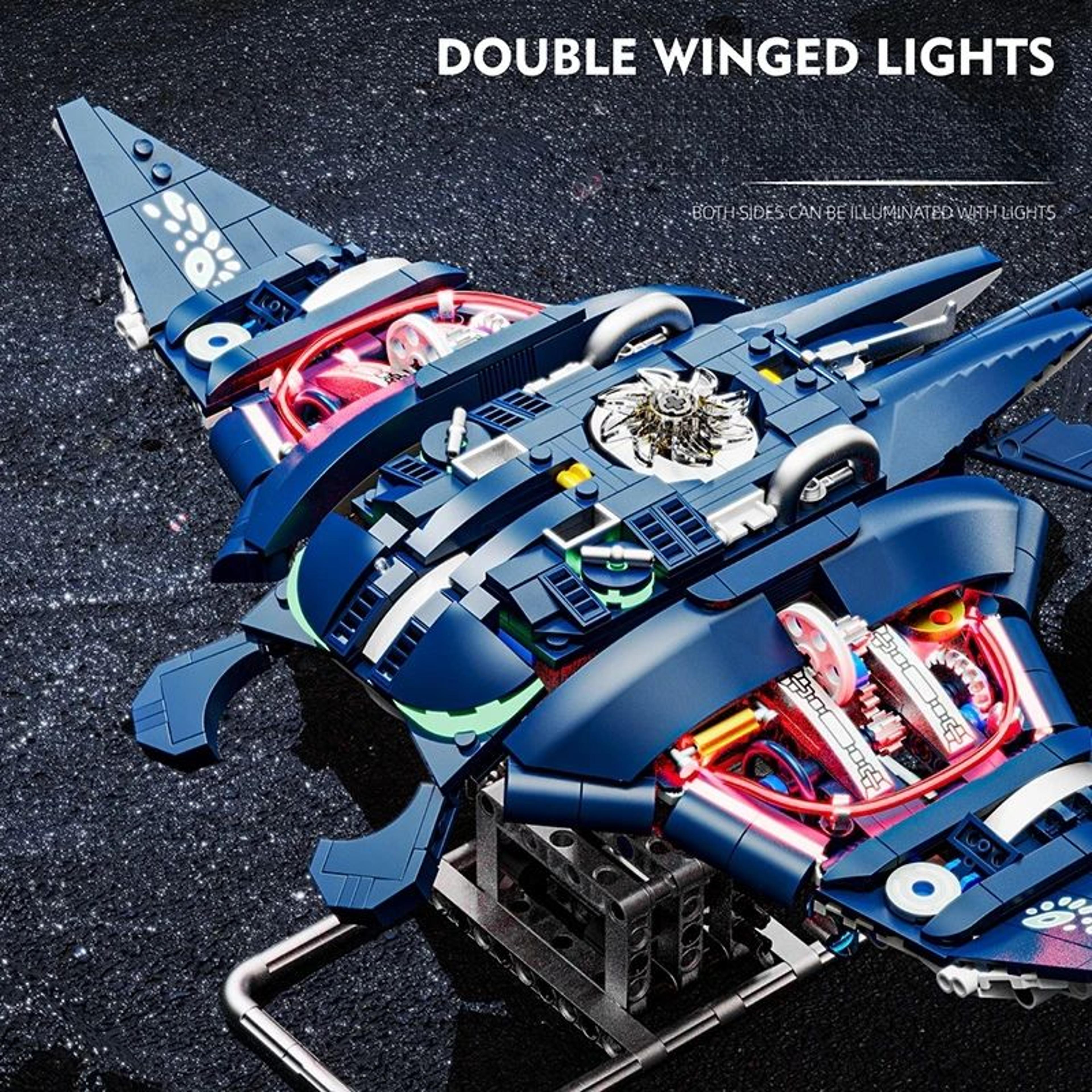 Manta Ray Robotic Fish Building Blocks  DIY Mechanical Model Tabletop Decoration For Kids 3