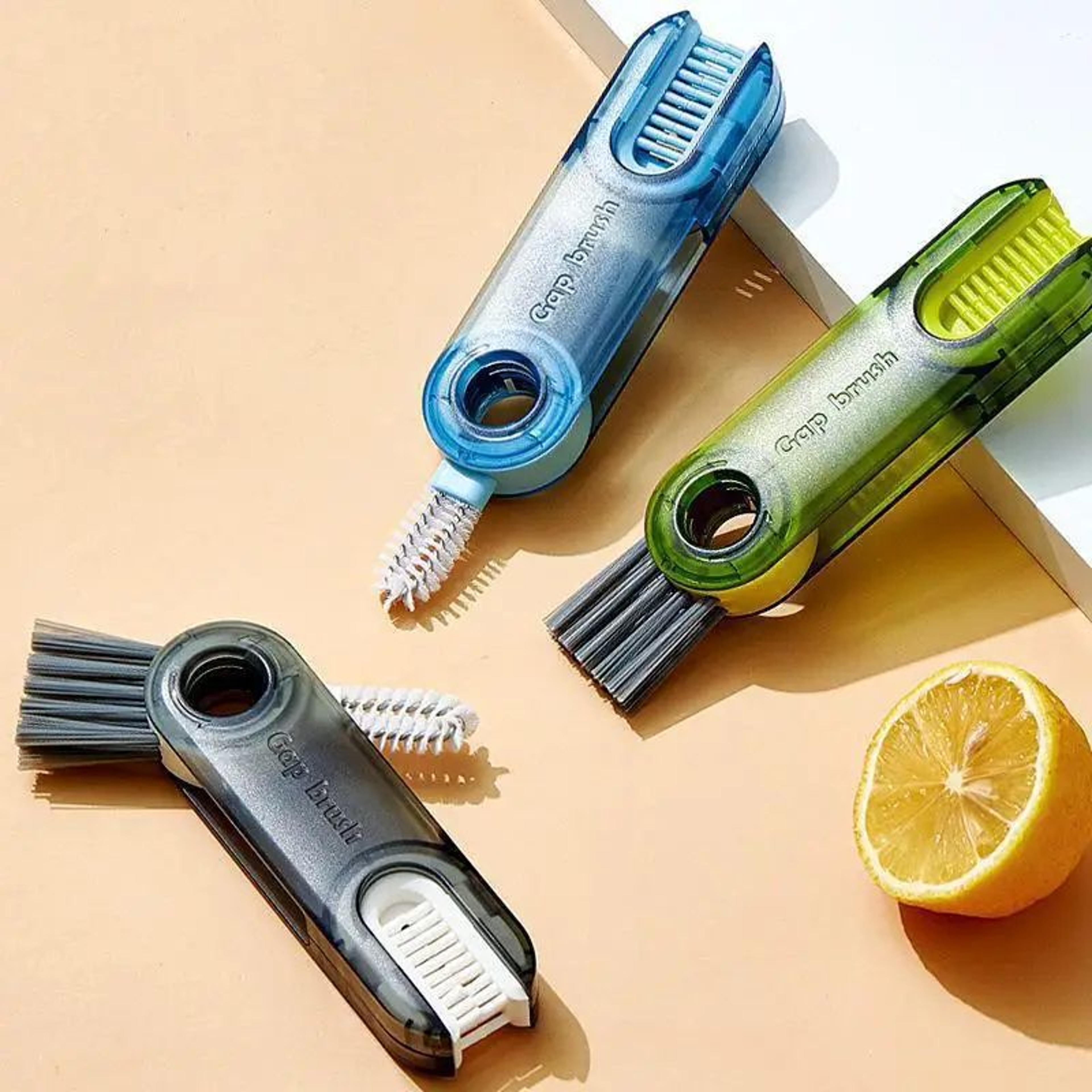 3in1 Bottle Gap Cleaner Brush  Multifunctional Silicone UShaped Cup  Lid Cleaning Tool 5