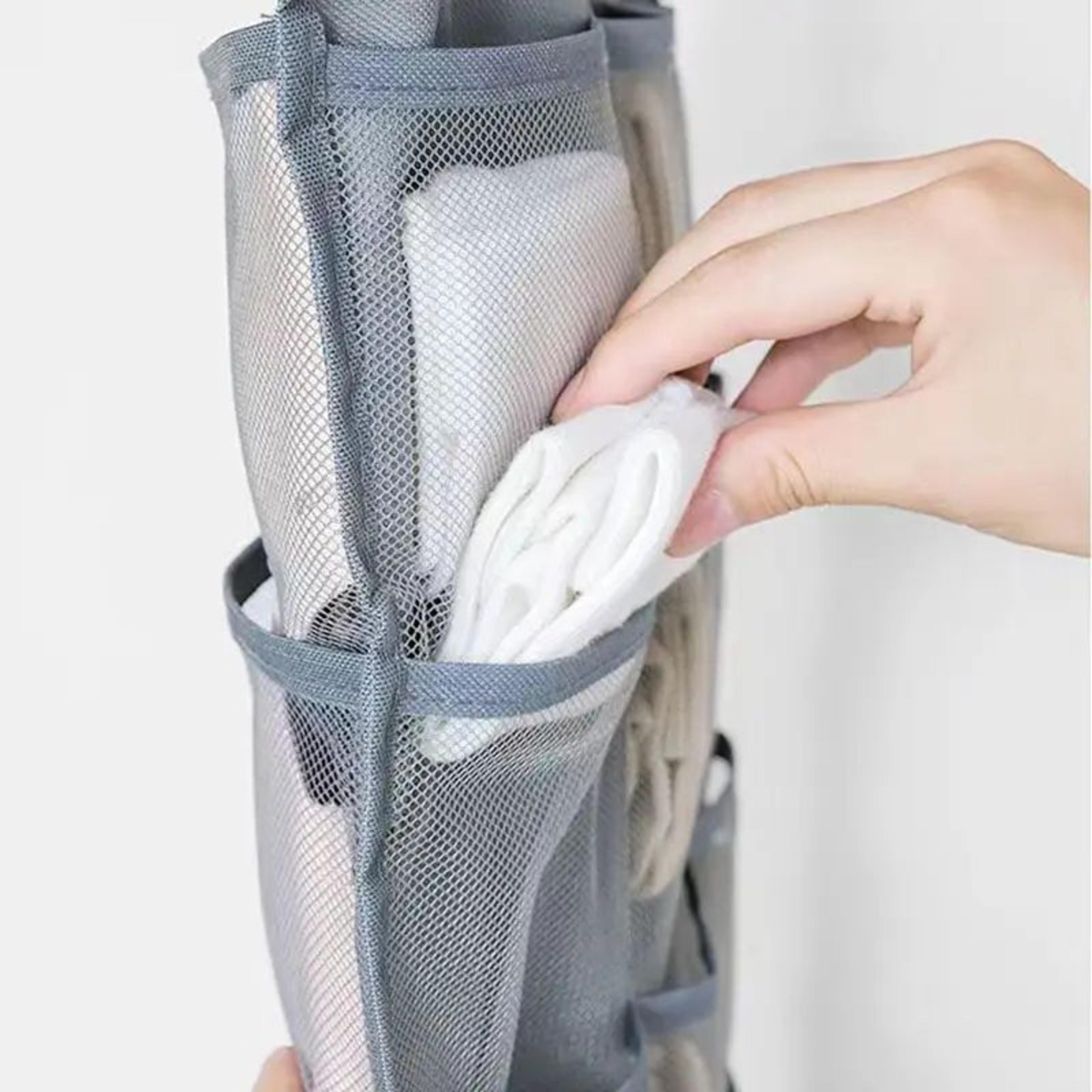 DualSpace DoubleSided Hanging Underwear Organizer  Foldable Wardrobe  Wall Storage Bag For Socks An 2