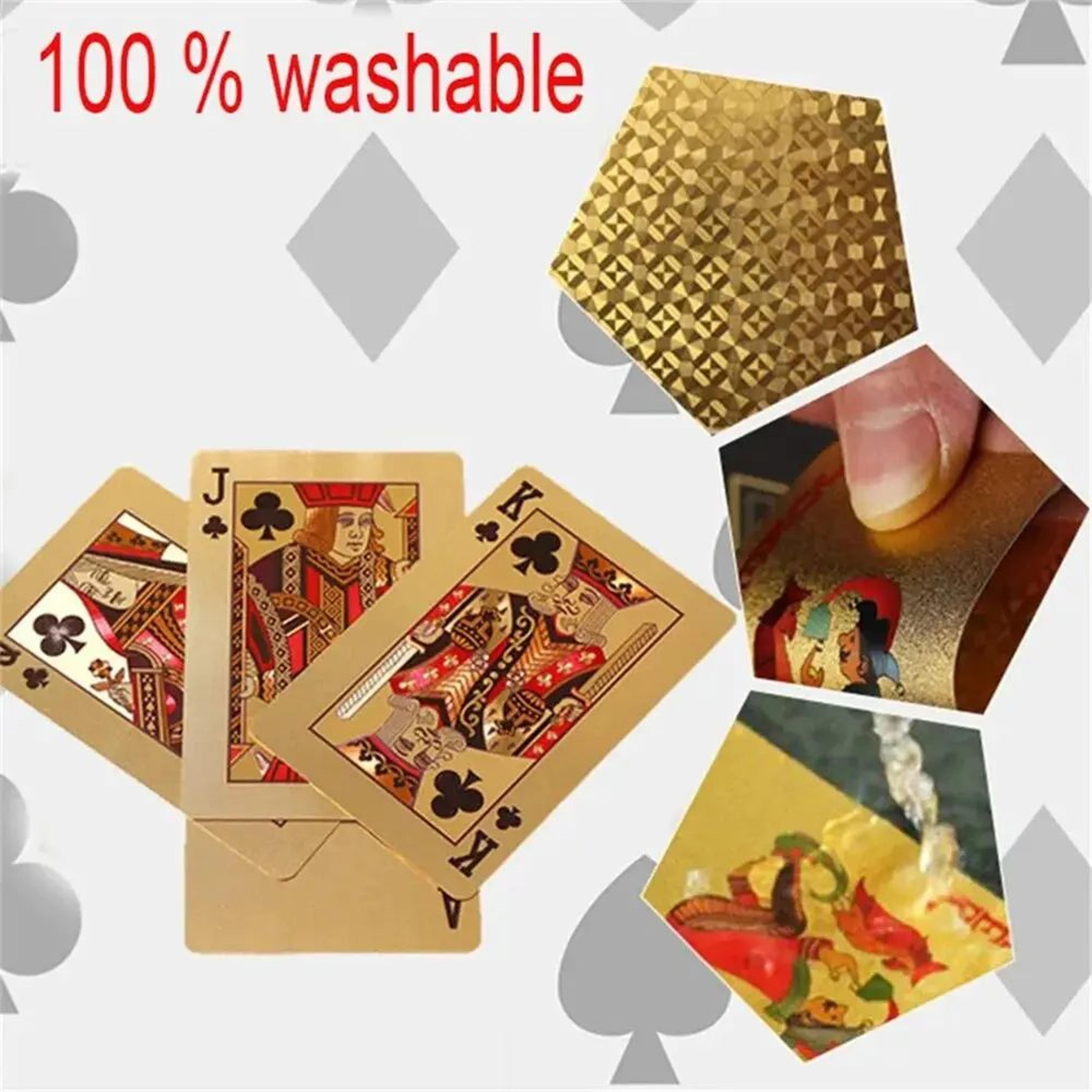 55pcs RoyalLux 24K Gold Foil Playing Cards  Waterproof Plastic Poker Deck 2