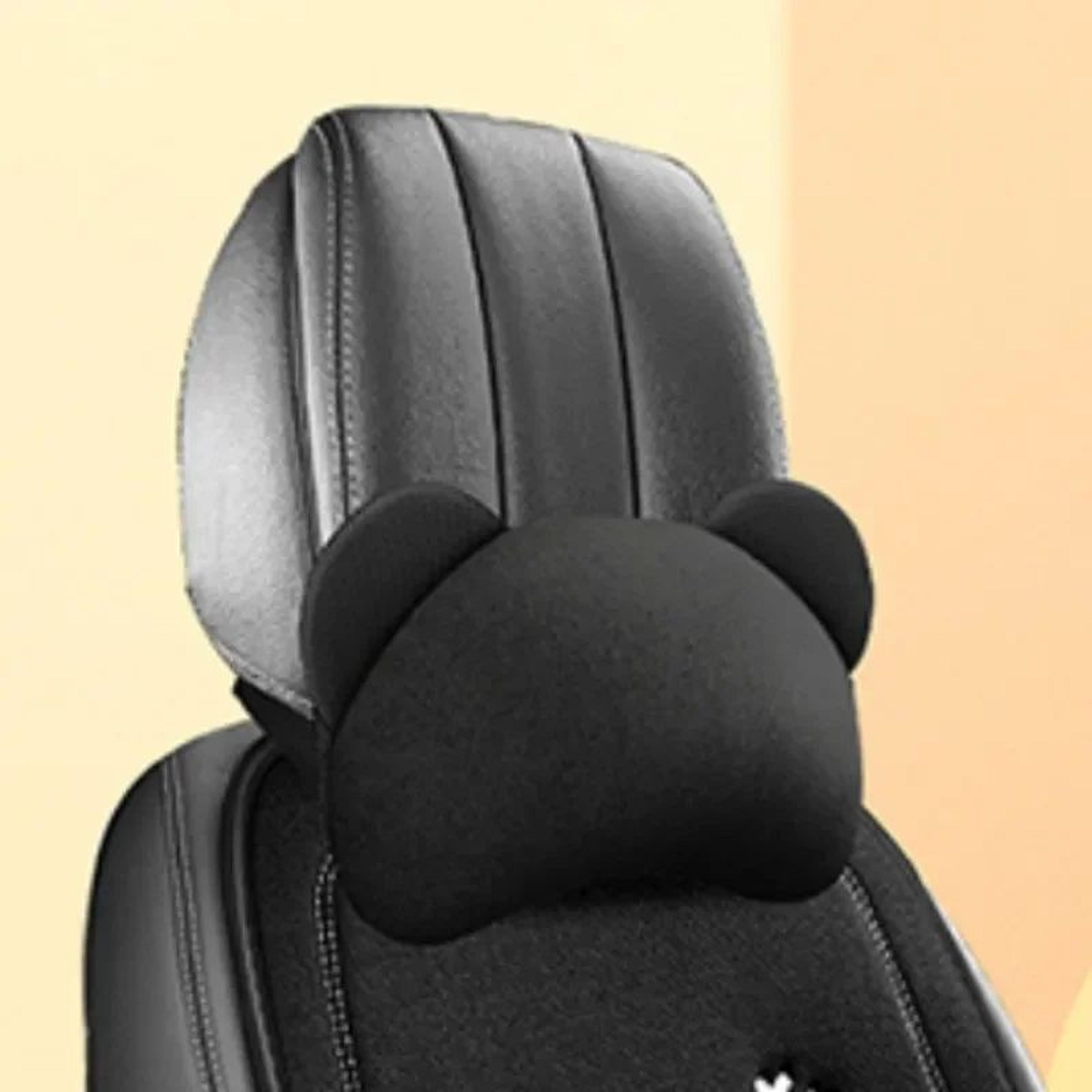 Luxury Cartoon Bear Linen Car Seat Cushion Cover Set  AntiSlip Breathable Universal Fit For Front   6