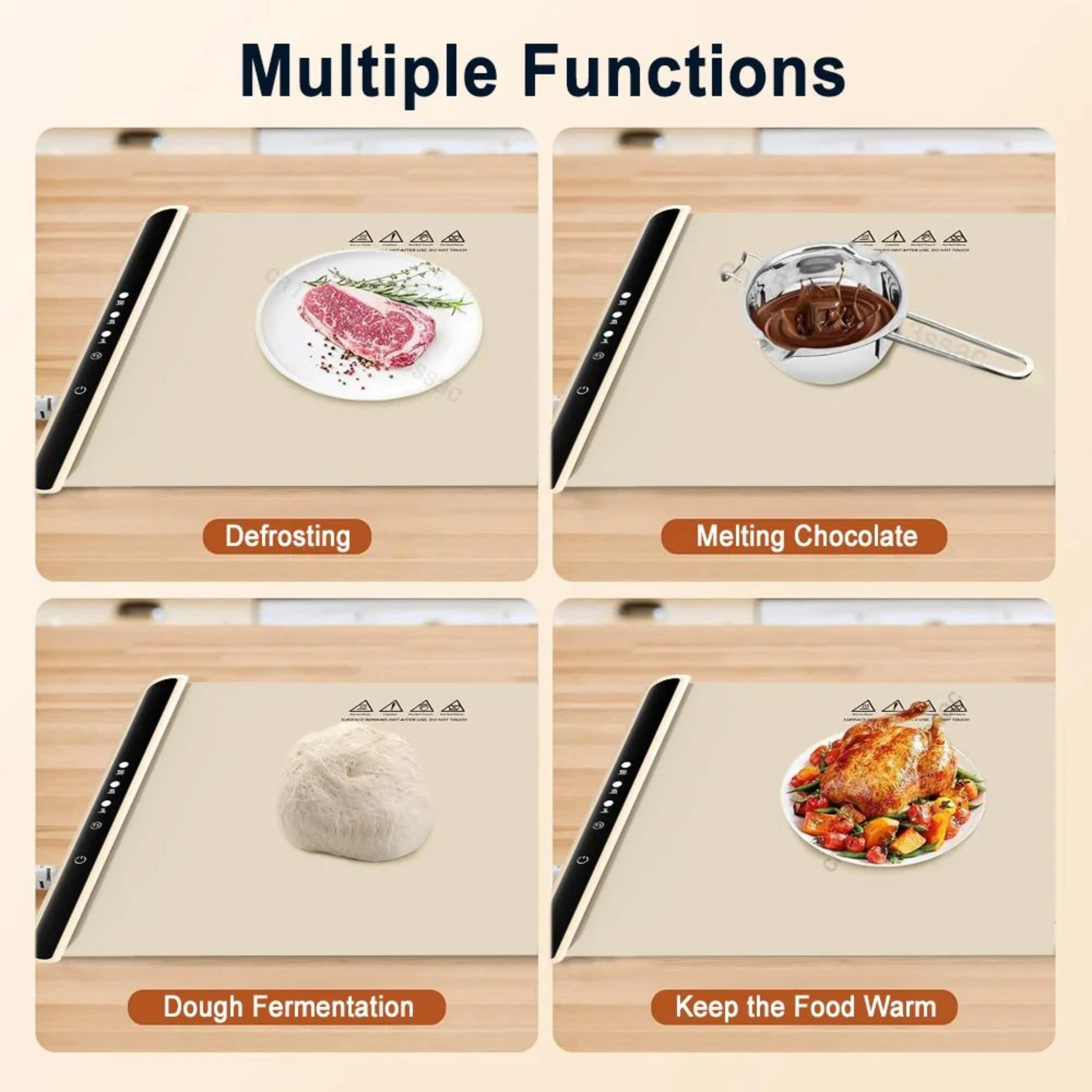 Cooskr Foldable Electric Warming Tray  Portable Full Surface FastHeating Food Warmer Mat 5