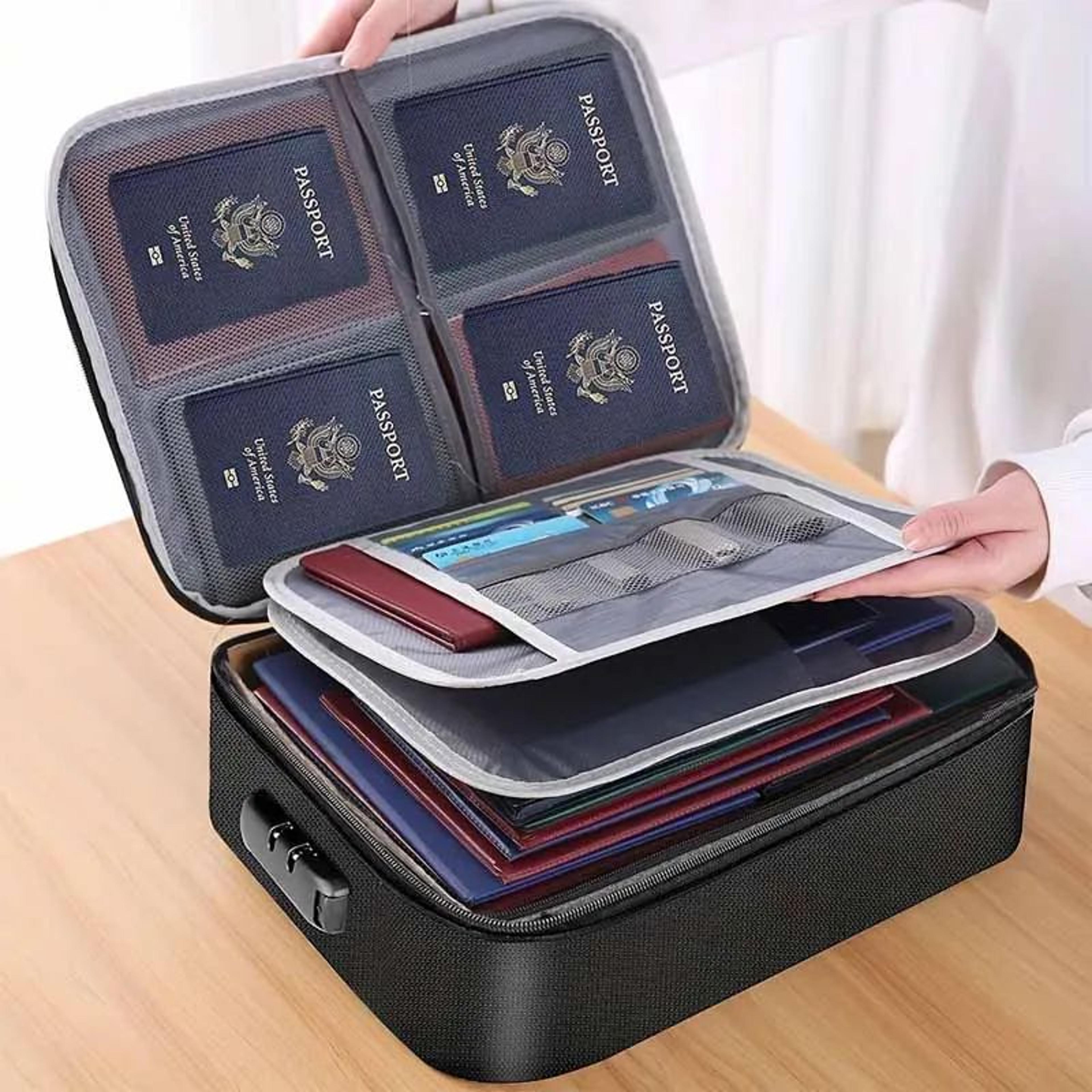 SecureShield Fireproof Document Bag  WaterResistant MultiCompartment File  Laptop Organizer 0