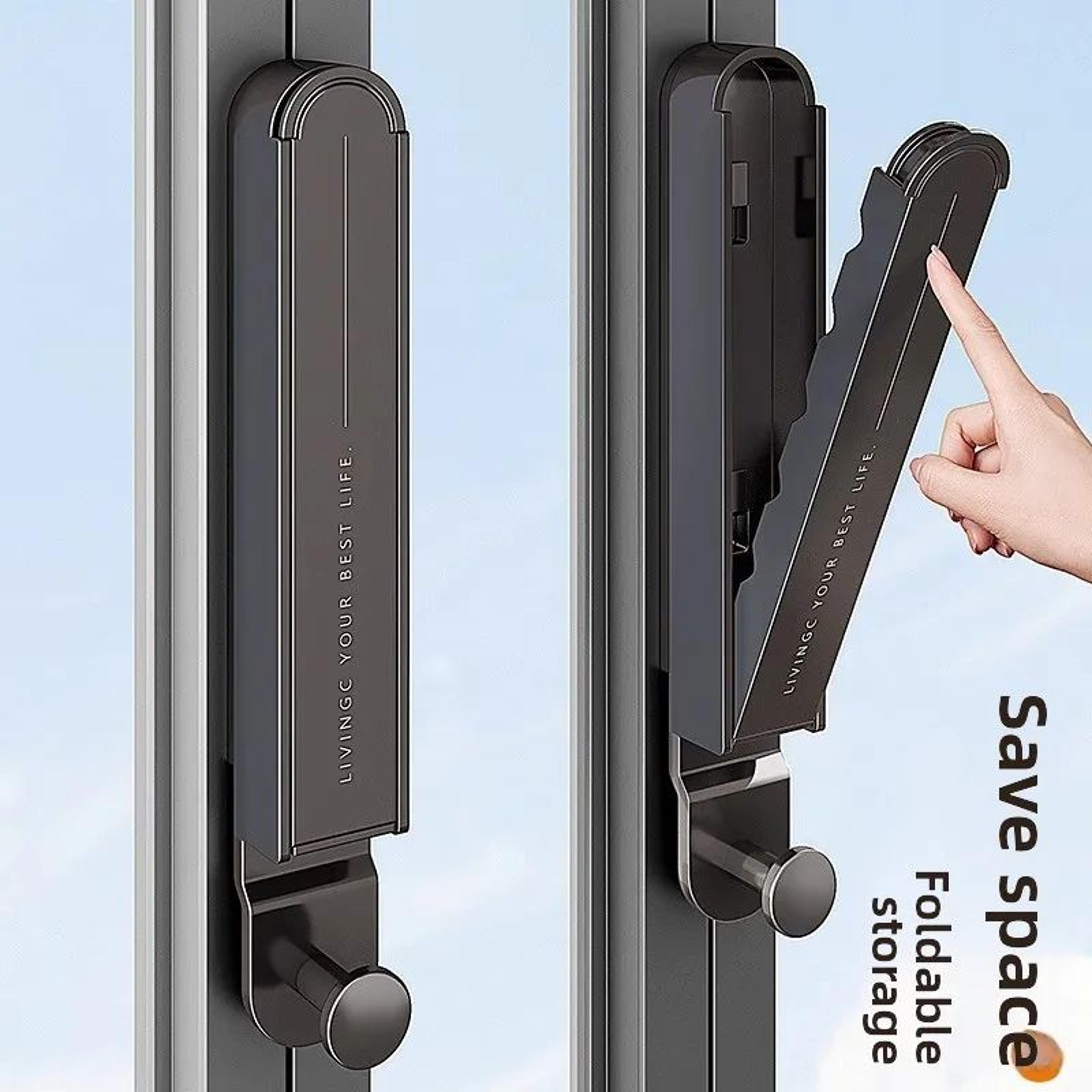aerodry foldable window clothes rack – retractable no-drill space aluminum drying shelf