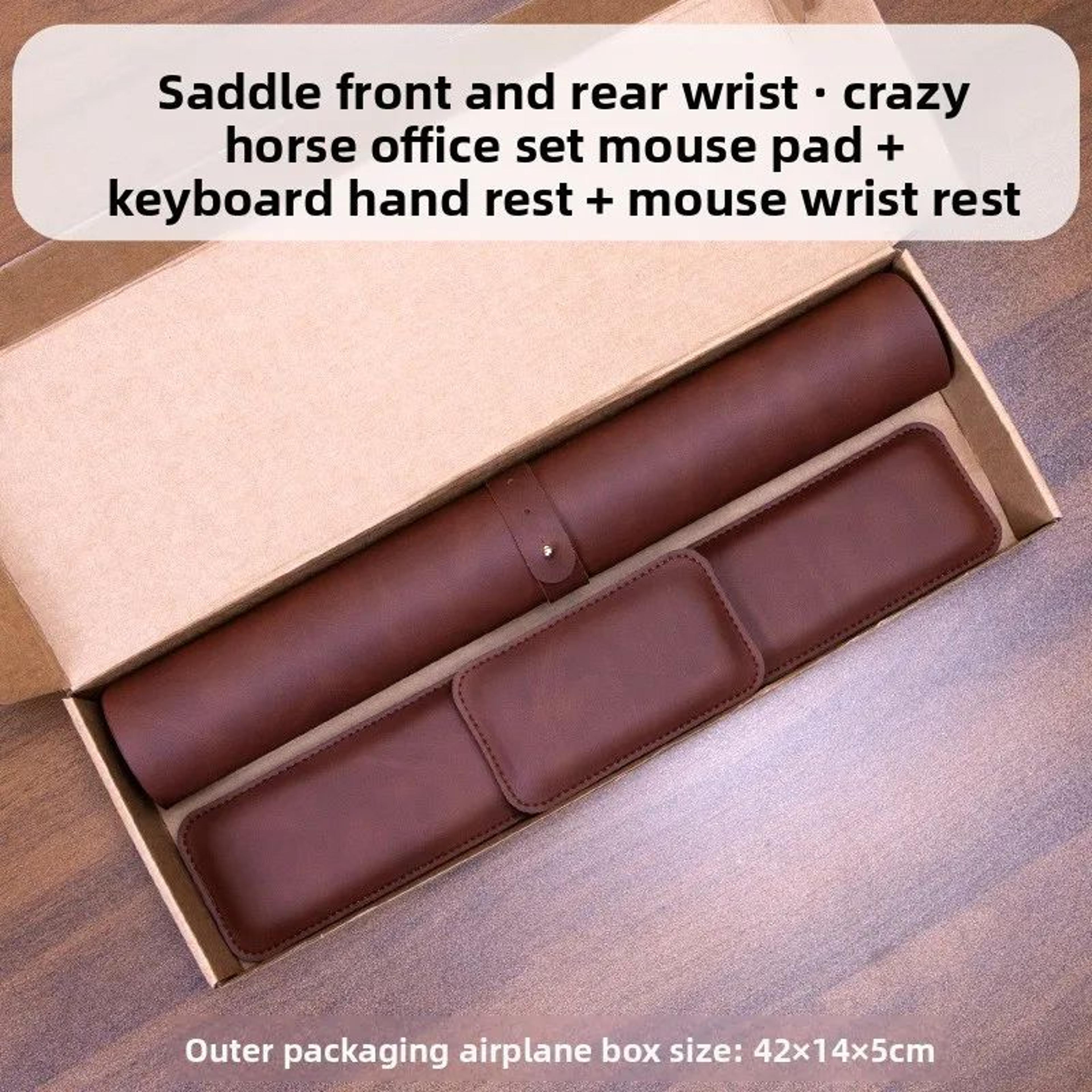 ProShield Waterproof PU Leather Desk Mat Set  Large NonSlip Mouse Pad With Keyboard Mat  Wrist Rest 2