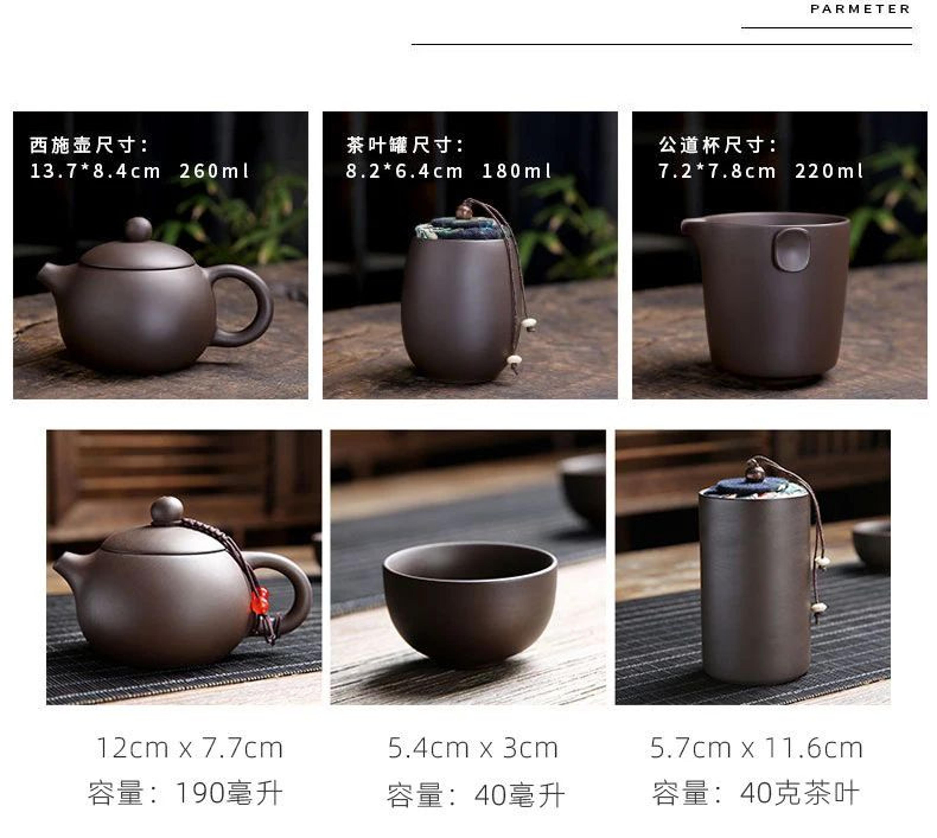 Portable Ceramic Kung Fu Tea Set With Travel Bag  Traditional Chinese Gaiwan Tea Ceremony Set 5