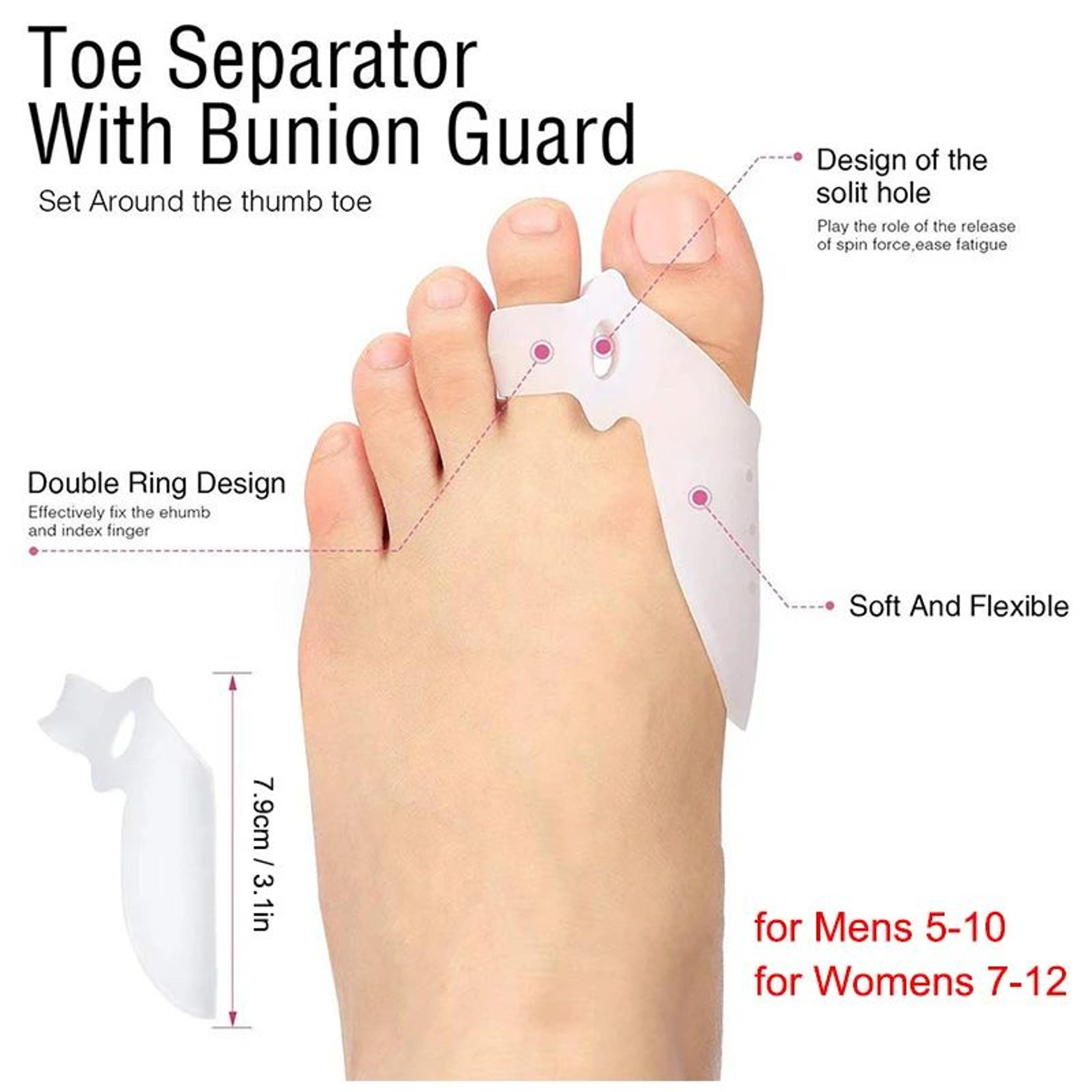 AlignEase Silicone Toe Corrector  Hallux Valgus Separator 1 Pair 3