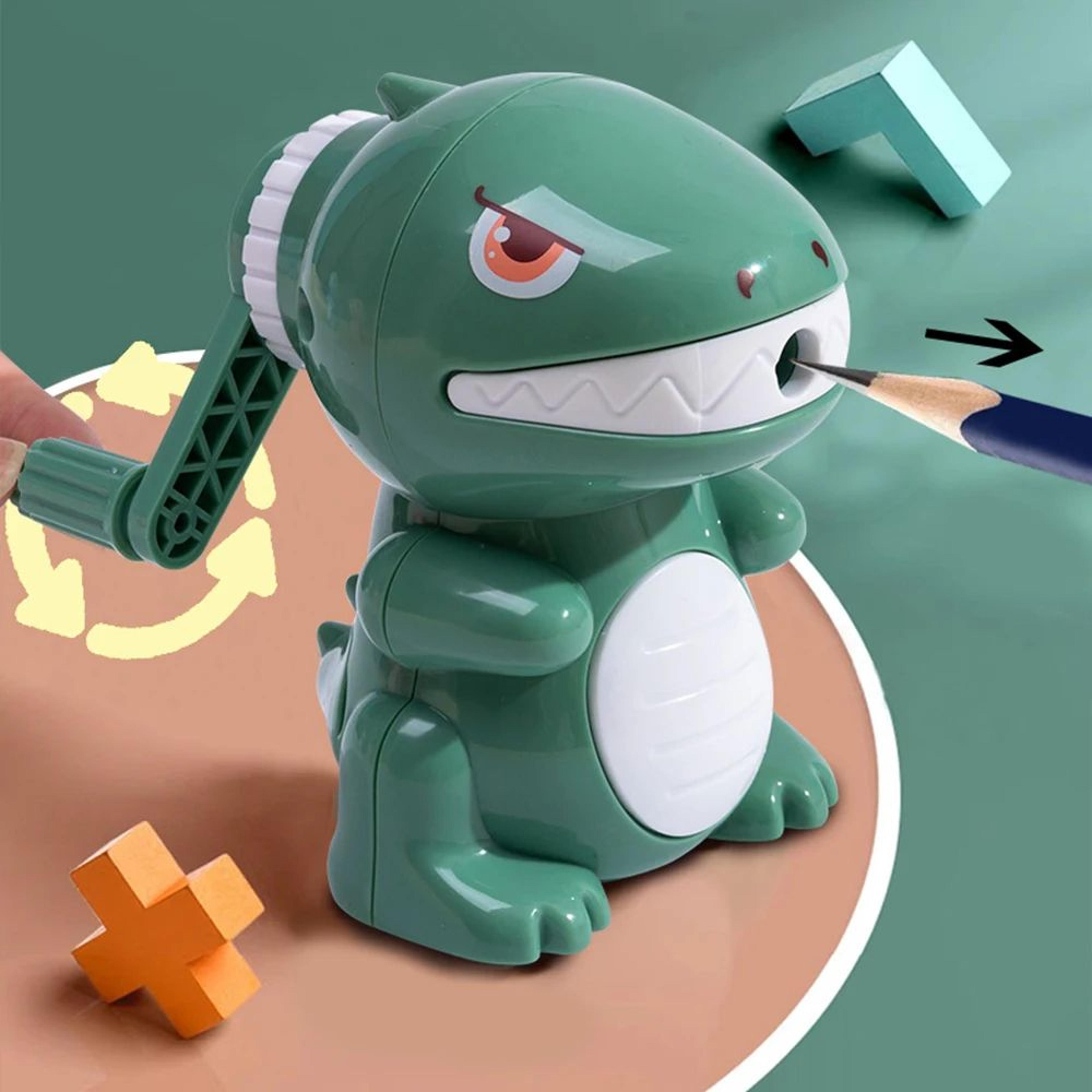 Cartoon Dinosaur Manual Pencil Sharpener  Fast Sharpening Hand Crank School Sharpener 4