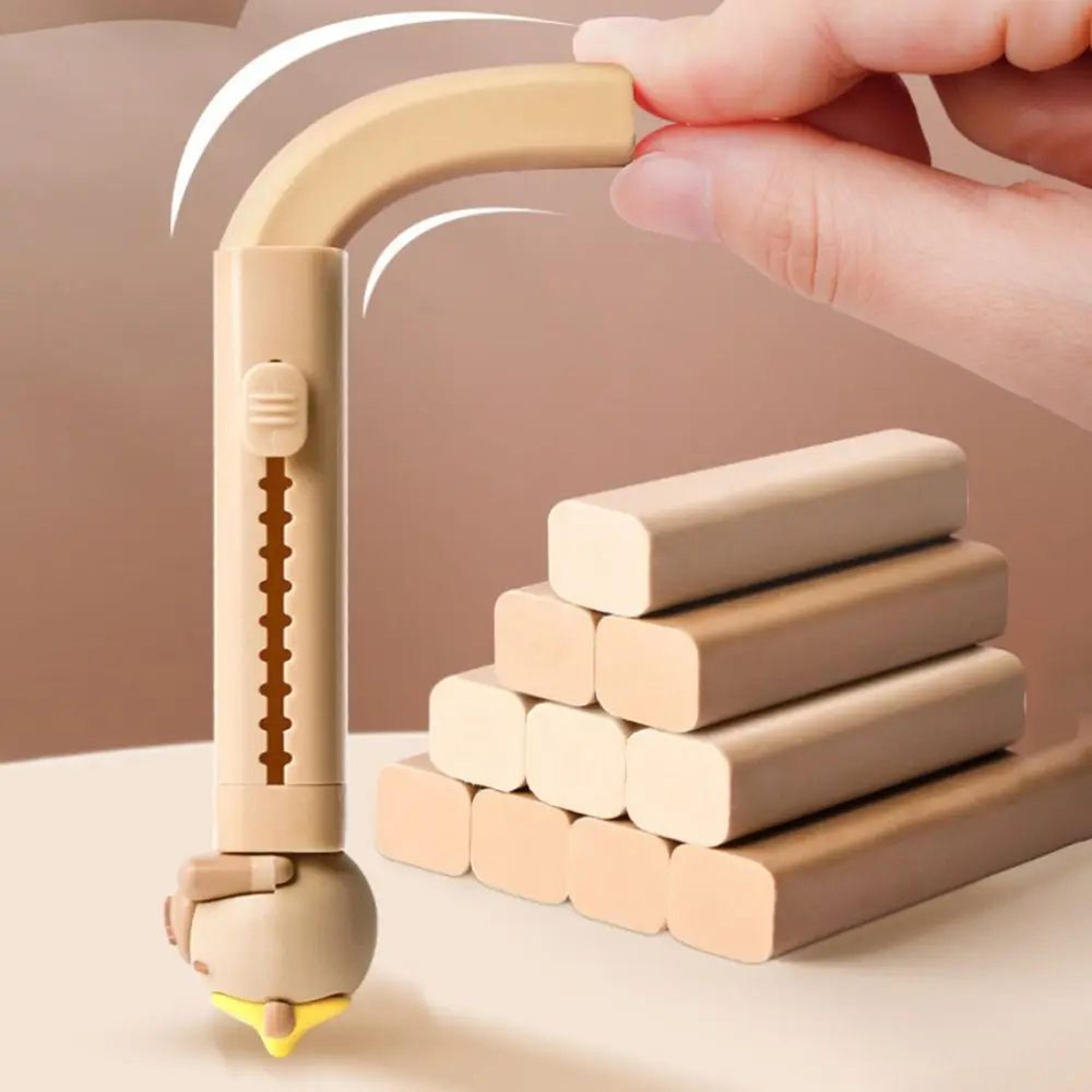 Cute Capybara PushPull Eraser  Replaceable Core Cartoon Silicone Correction Tool 3