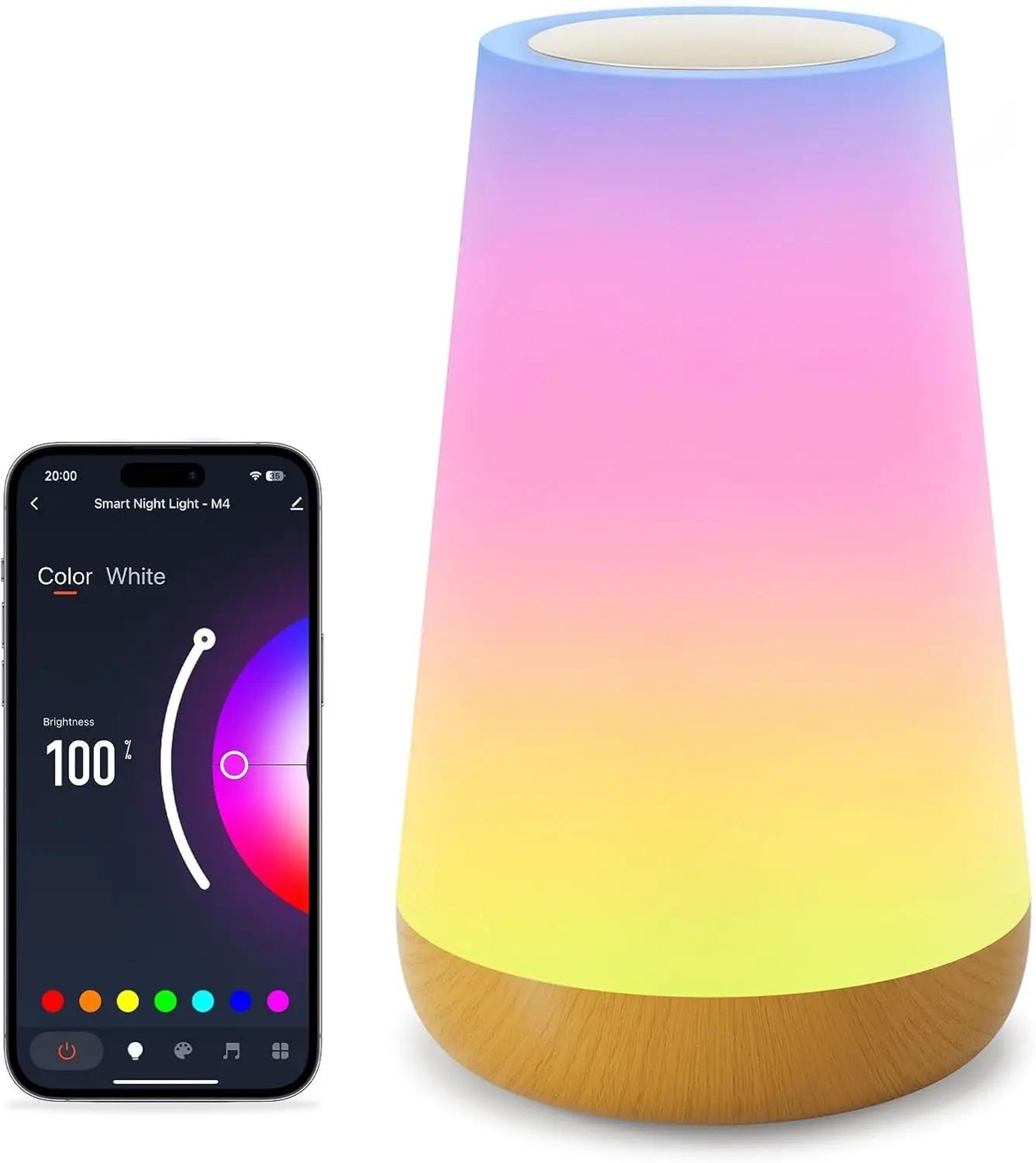 Tuya Smart WiFi RGB Bedside Lamp  App  Voice Control Ambient Night Light 0