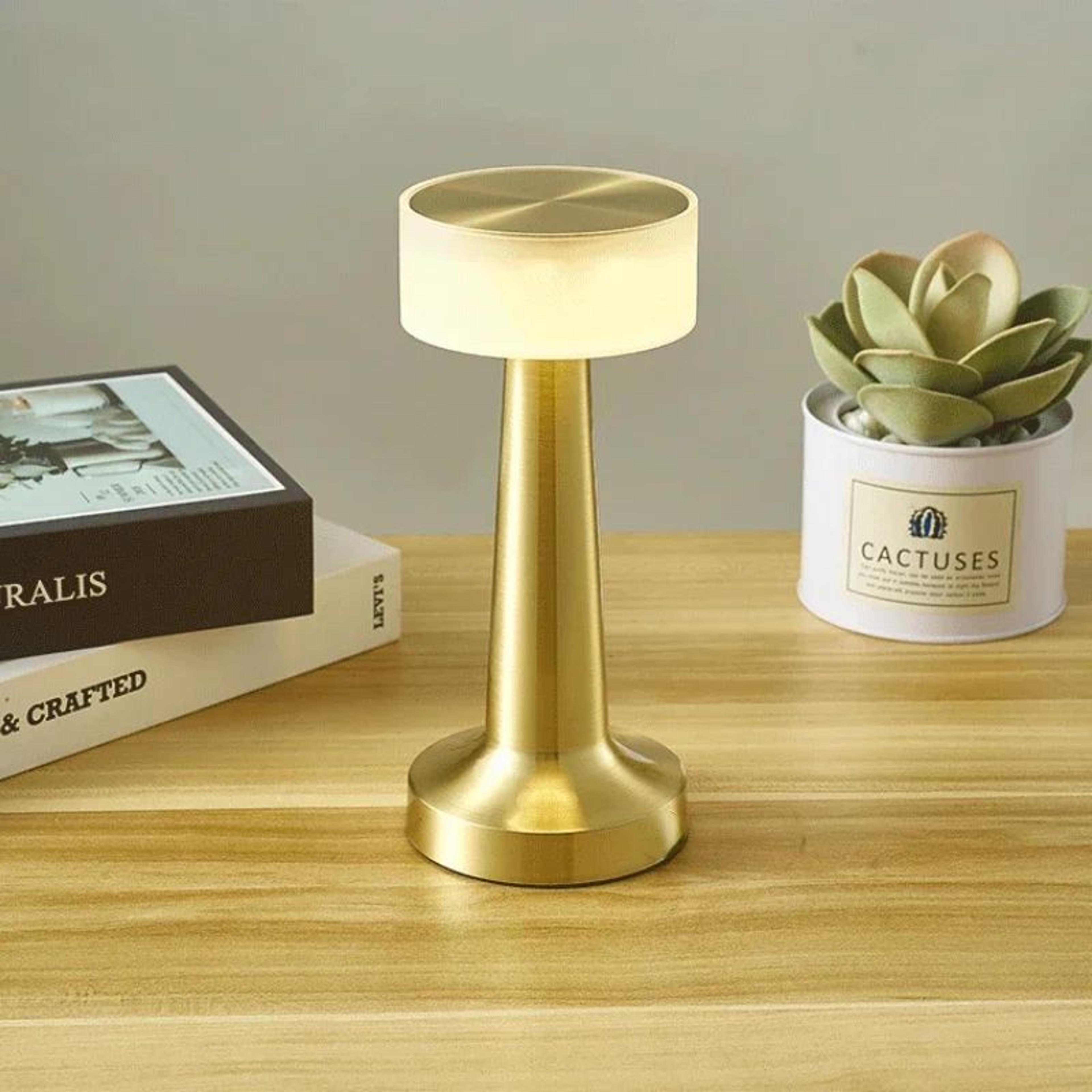 Rechargeable LED Bar Table Lamp  Gold Touch Dimmable Wireless Night Light 7