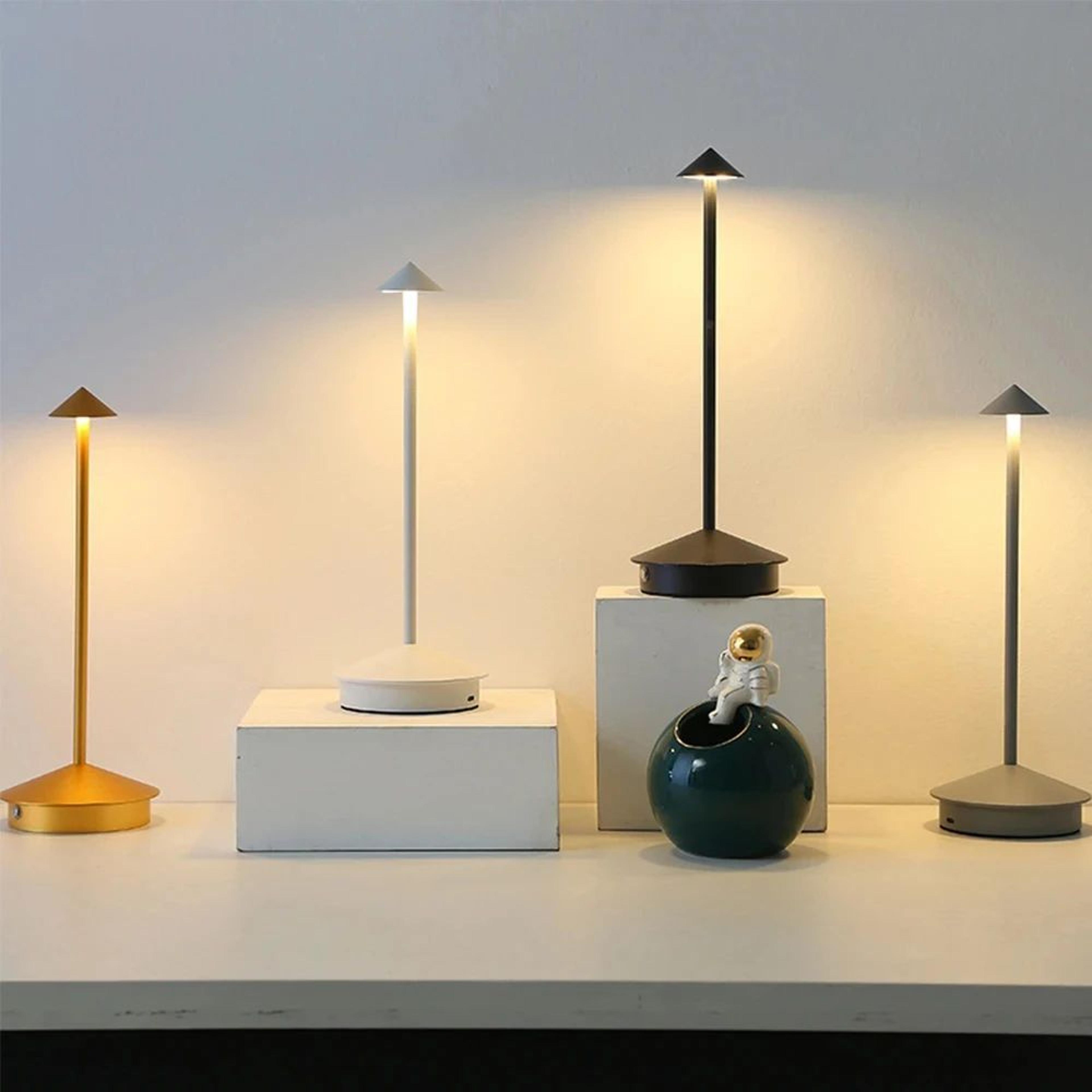 Rechargeable LED Touch Table Lamp  3Color Stepless Dimmable Cordless Desk Light 1