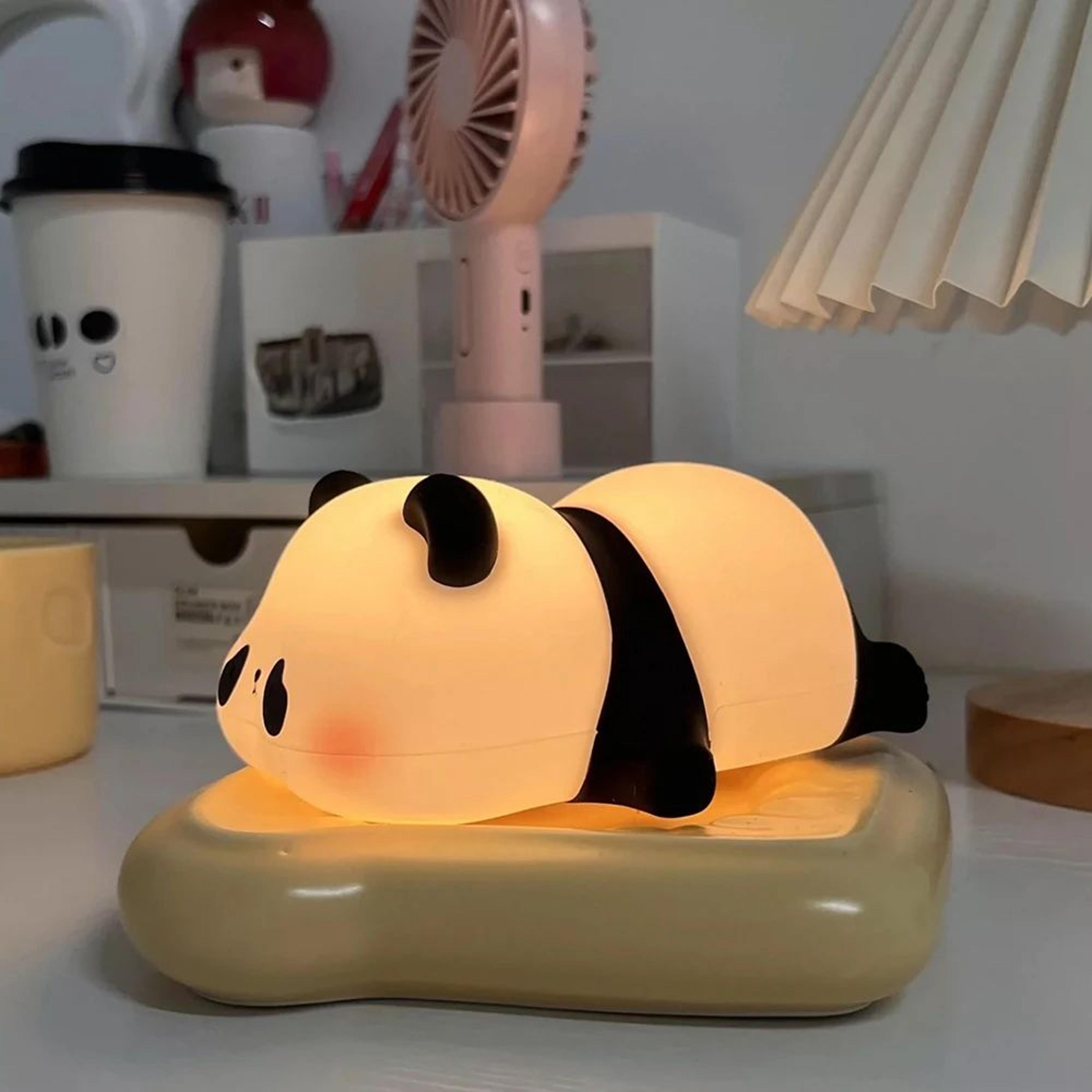 Cute Panda Silicone Rechargeable Night Light  Touch Sensor Dimmable LED Bedside Lamp For Kids 5