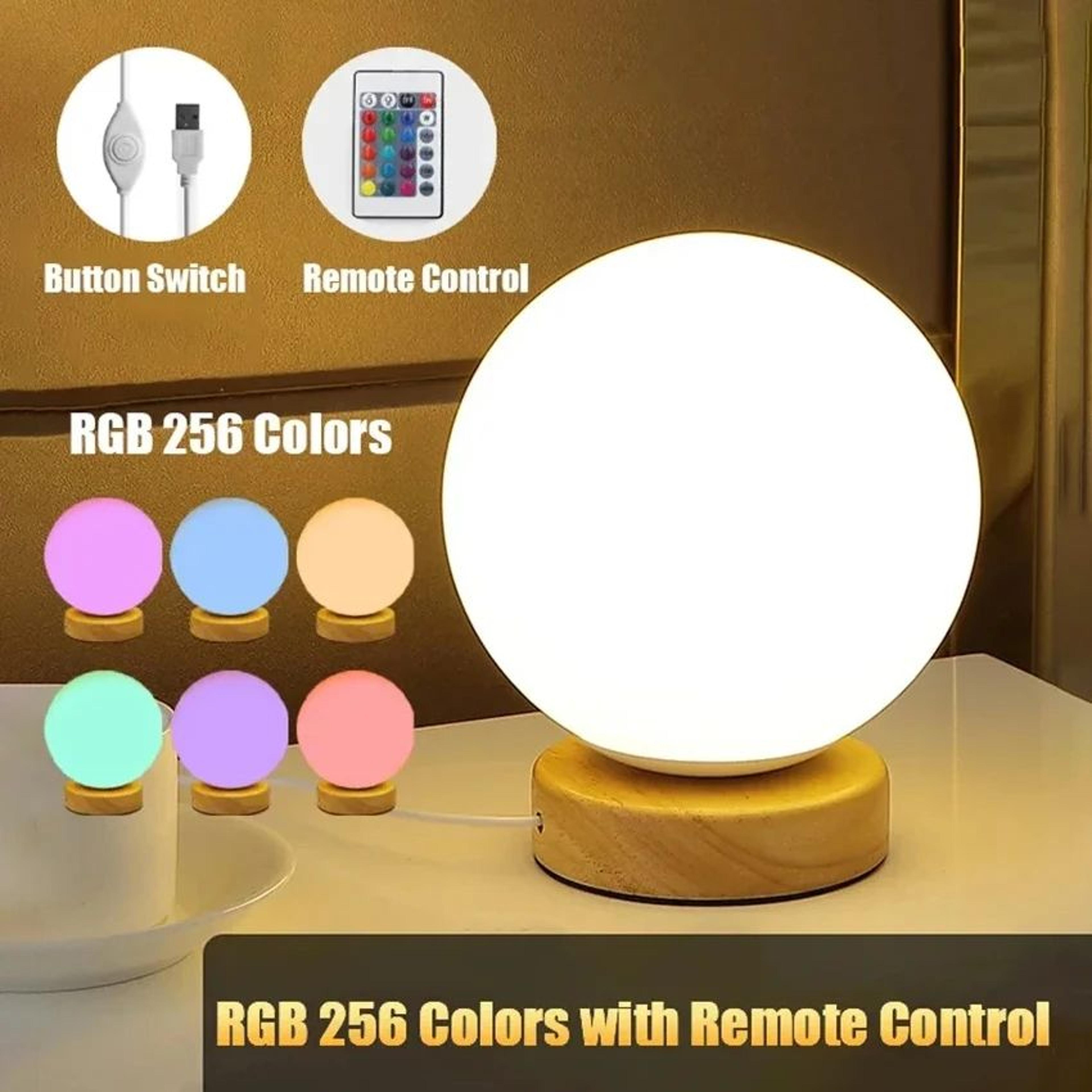 RGB Color Changing Rechargeable LED Table Lamp  USB Bedside Night Light For Bedroom  Home Office 0