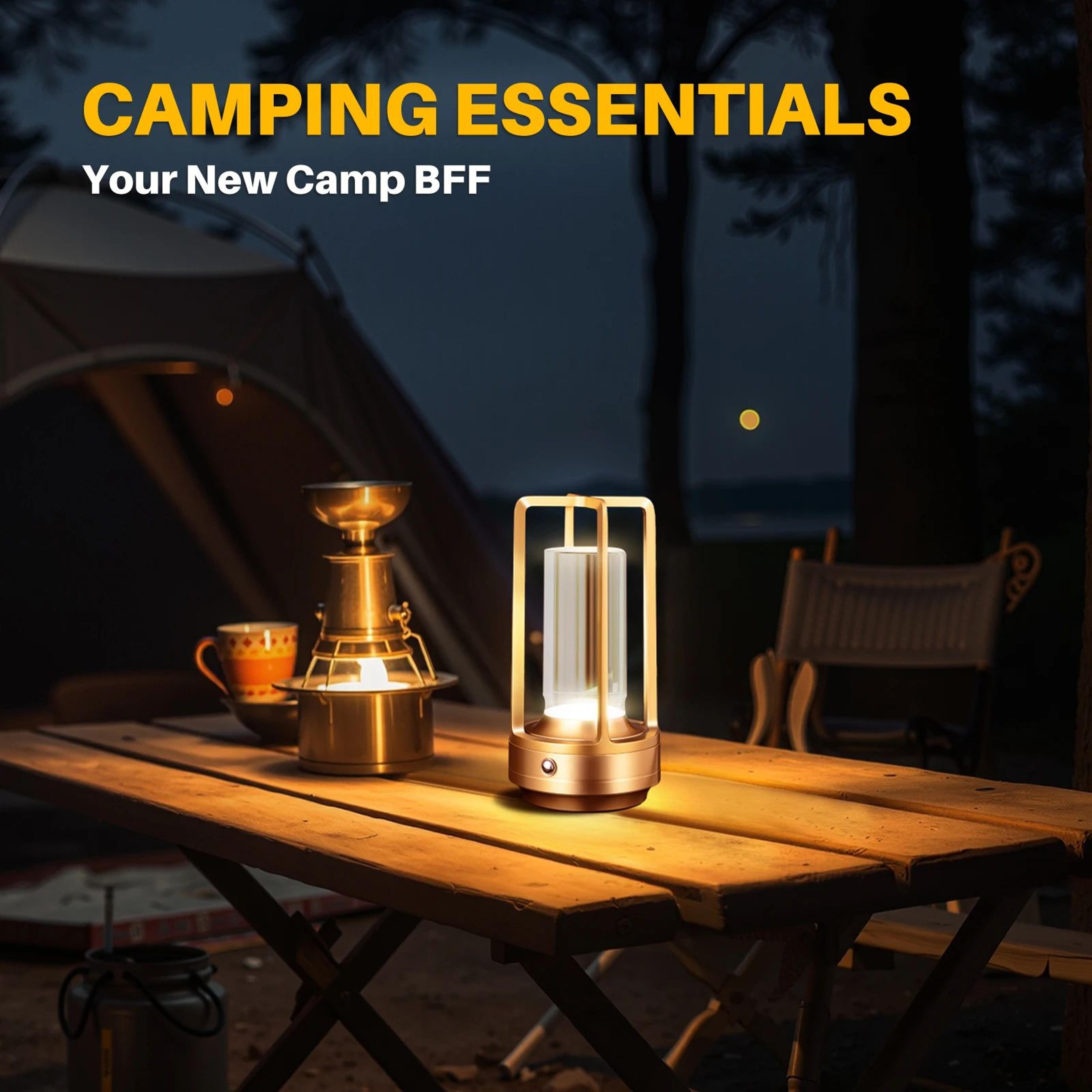 GGbingo Cordless Rechargeable LED Table Lamp  Touch Control Dimmable Ambient Desk  Outdoor Camping  5