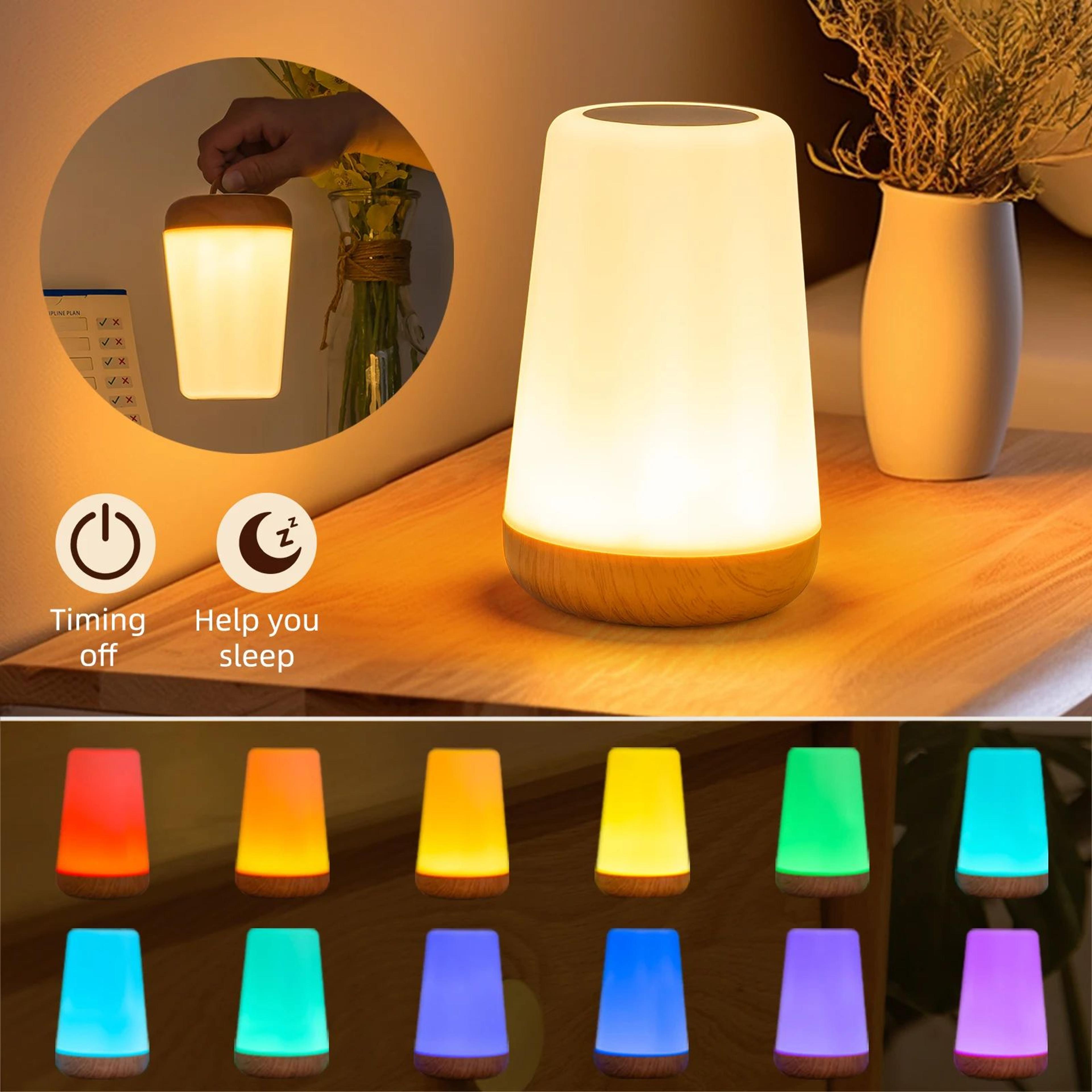 GGbingo RGB Touch Control LED Night Light  13 Color Changing Dimmable Bedside Lamp With Remote 3