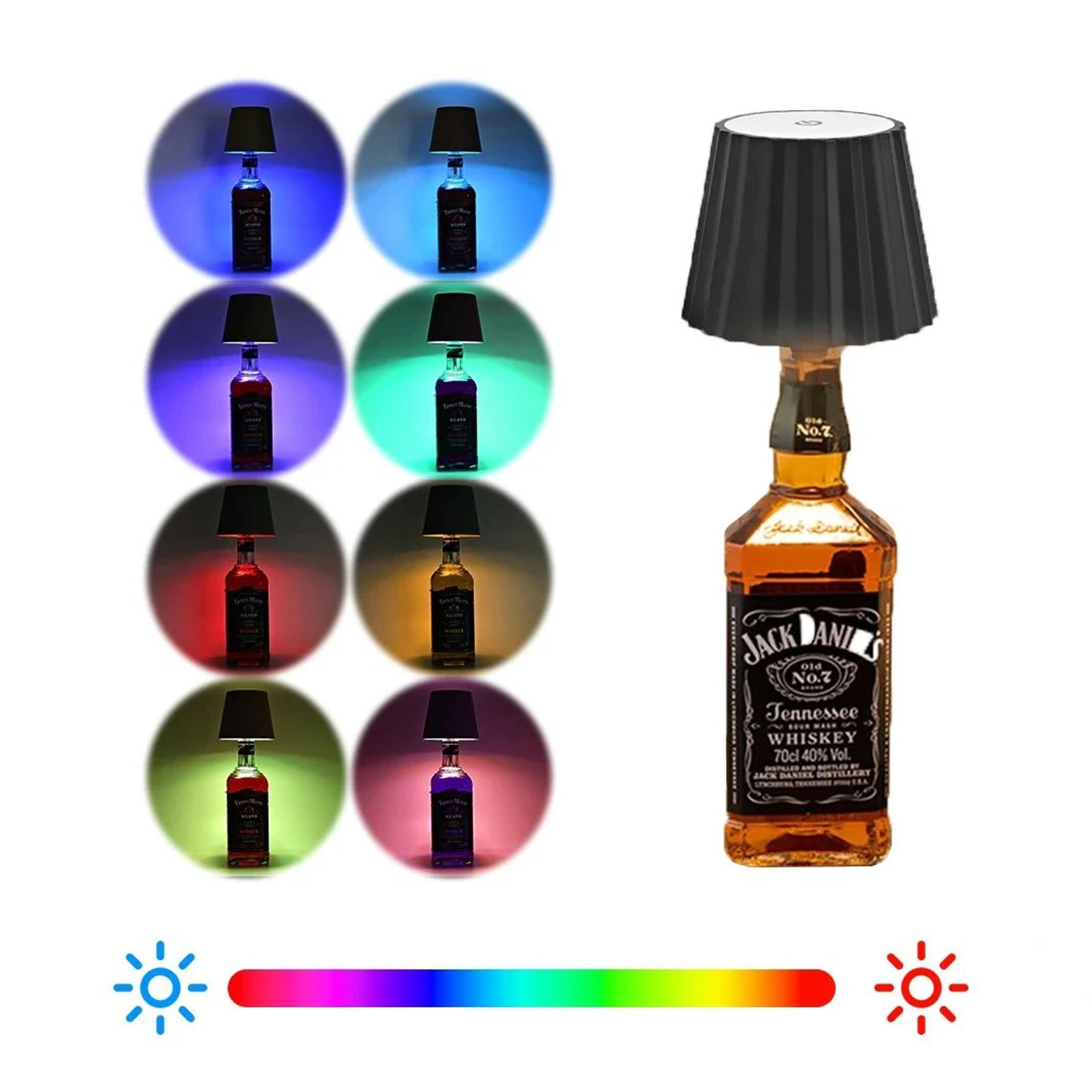 RGB Rechargeable LED Bottle Table Lamp  Touch Control Dimmable Wireless Wine Bottle Light 0