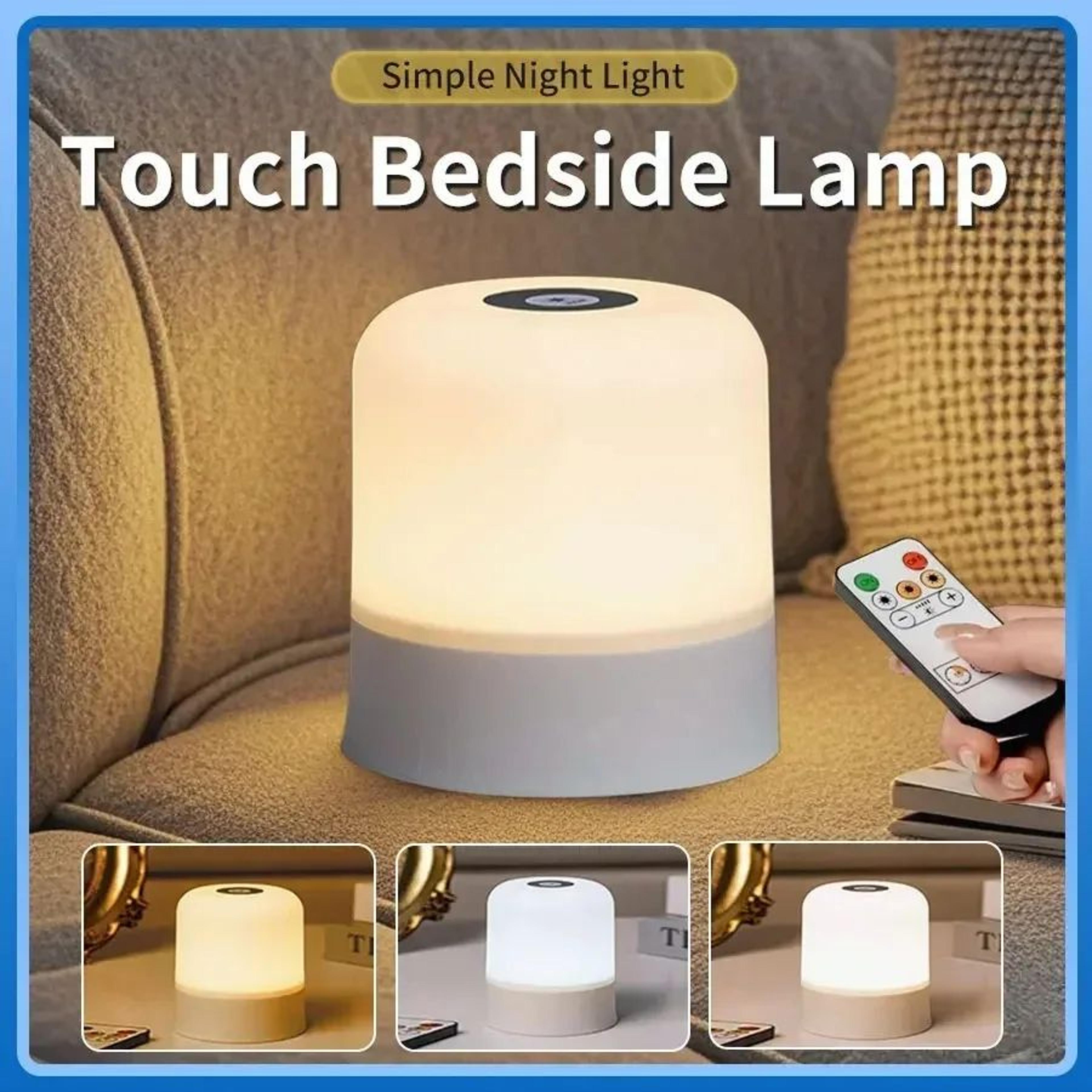 Rechargeable RGB Touch Night Light Table Lamp  Dimmable Bedside Lamp With Remote Control 0