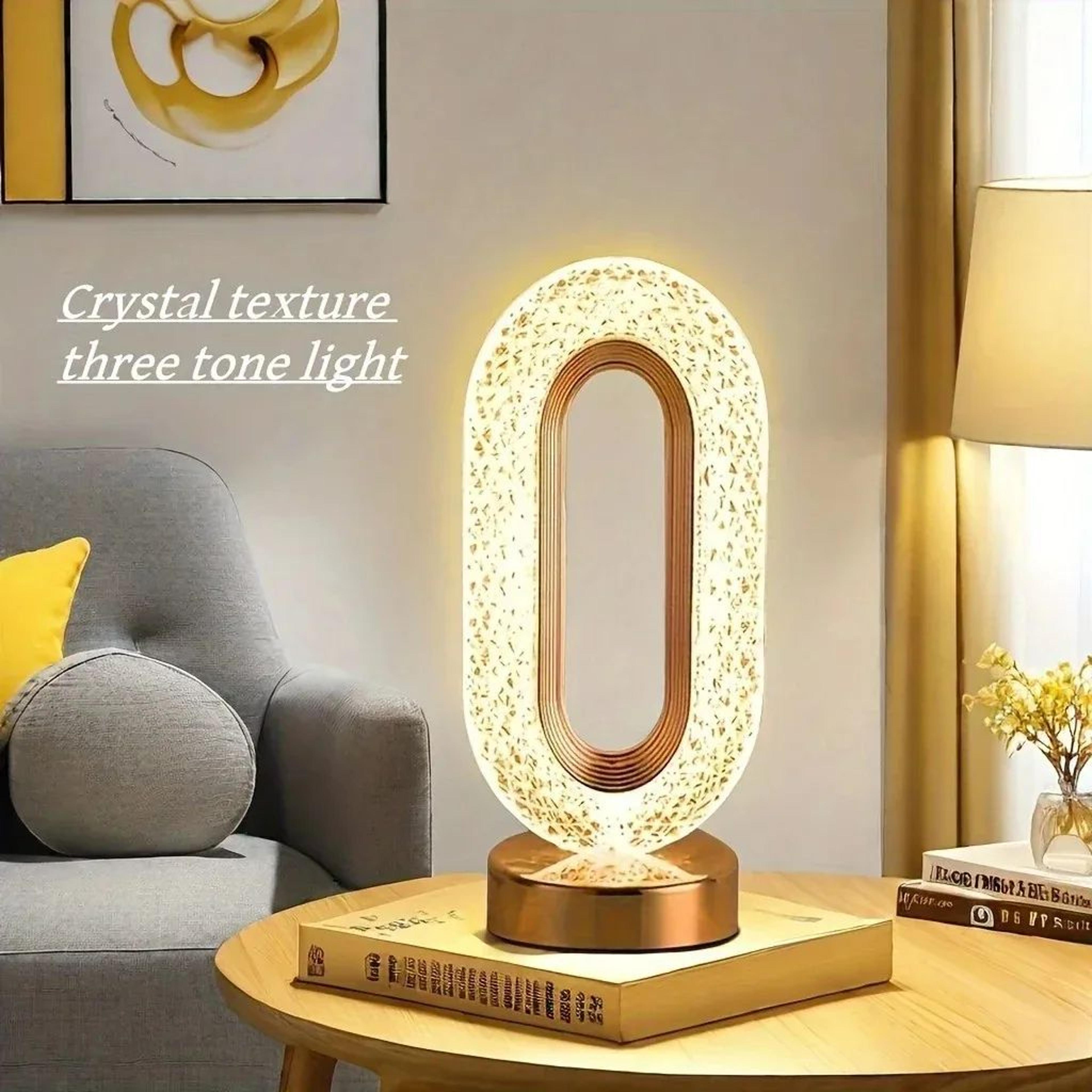 GGbingo 3D Crystal Track LED Table Lamp  Touch Dimmable USB Rechargeable Ambient Night Light 0