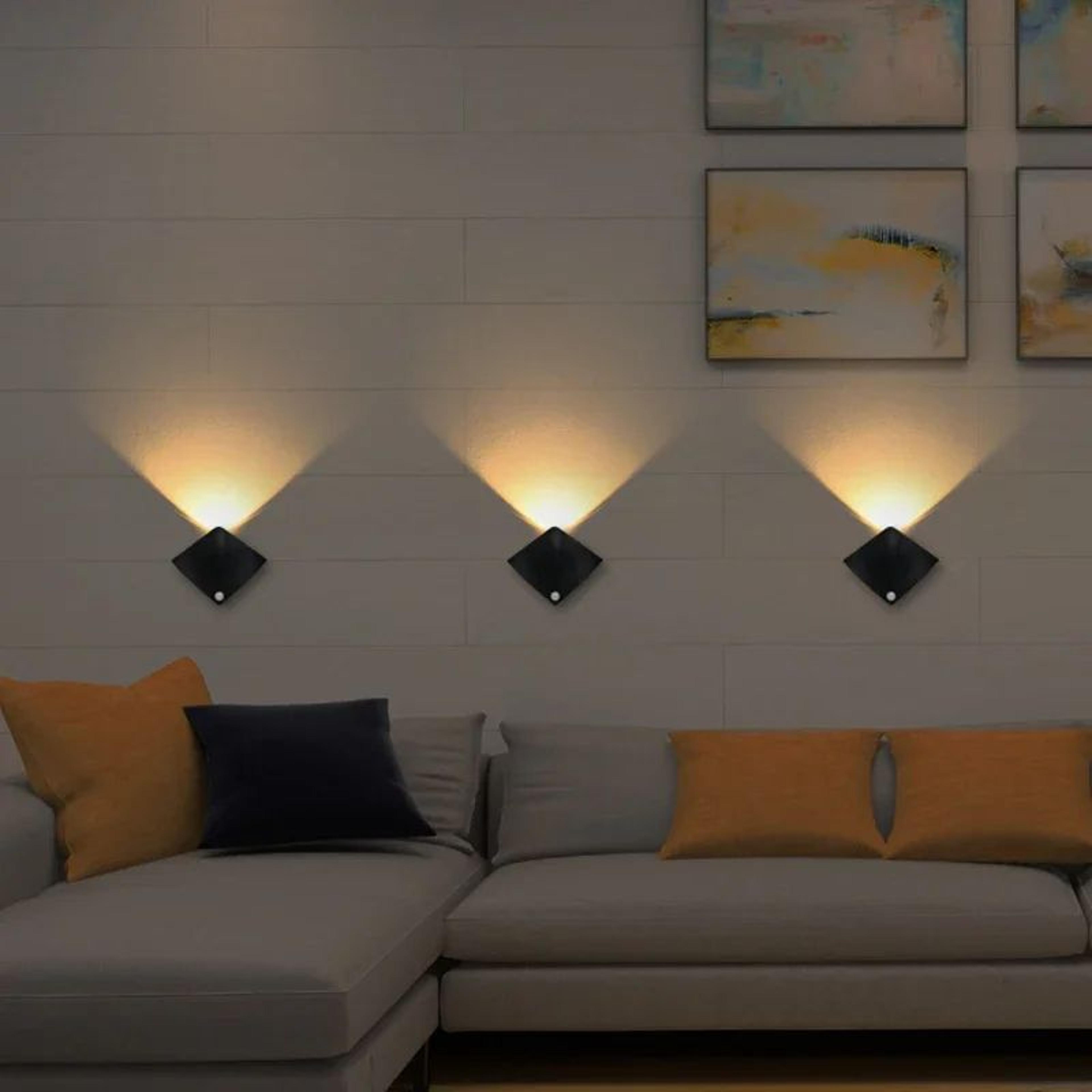 Rechargeable Motion Sensor LED Wall Sconce  Wireless Magnetic Night Light For Bedroom  Hallway 2