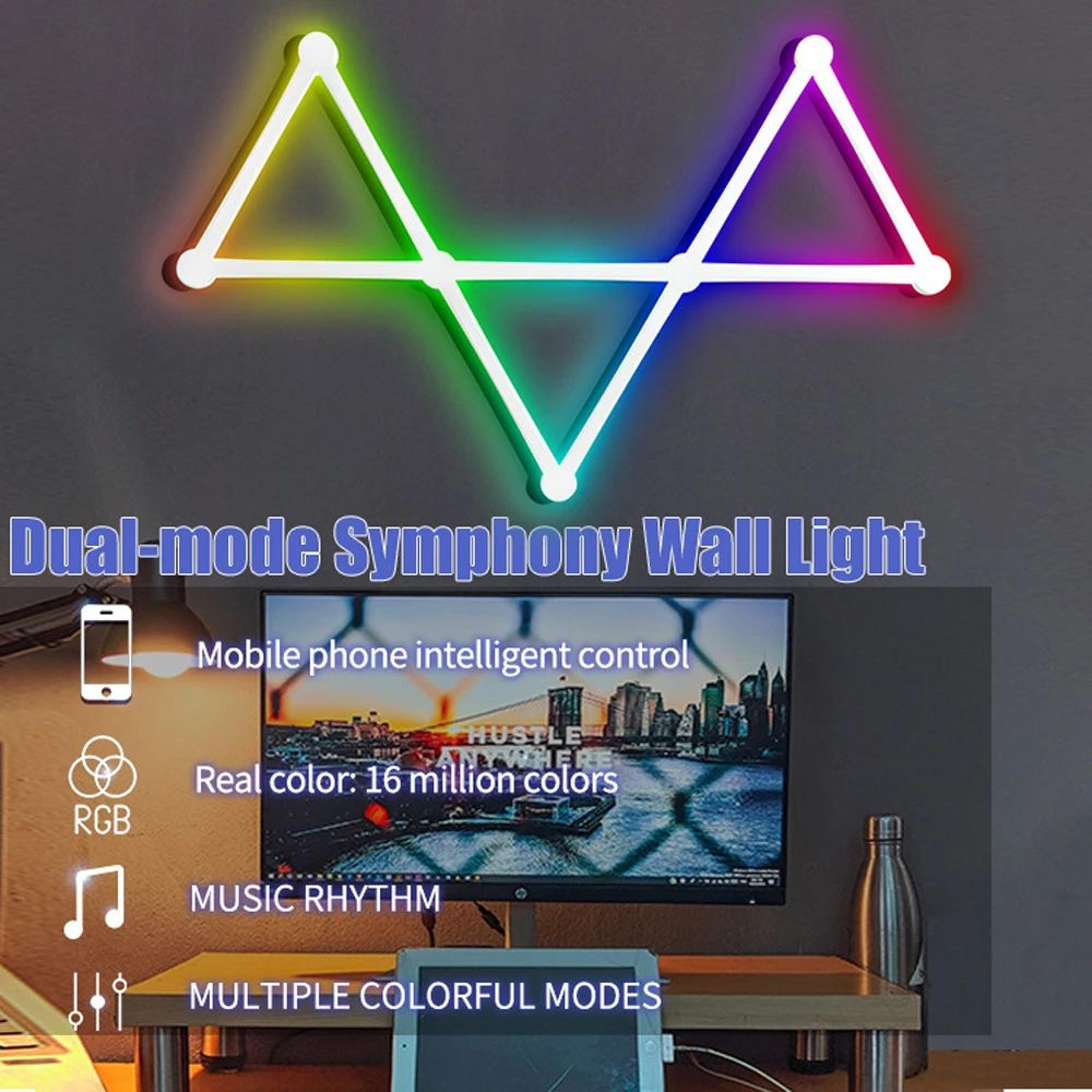 Smart RGB LED Wall Light Bars  WiFi App Controlled Modular Gaming  TV Backlight Lamp 4
