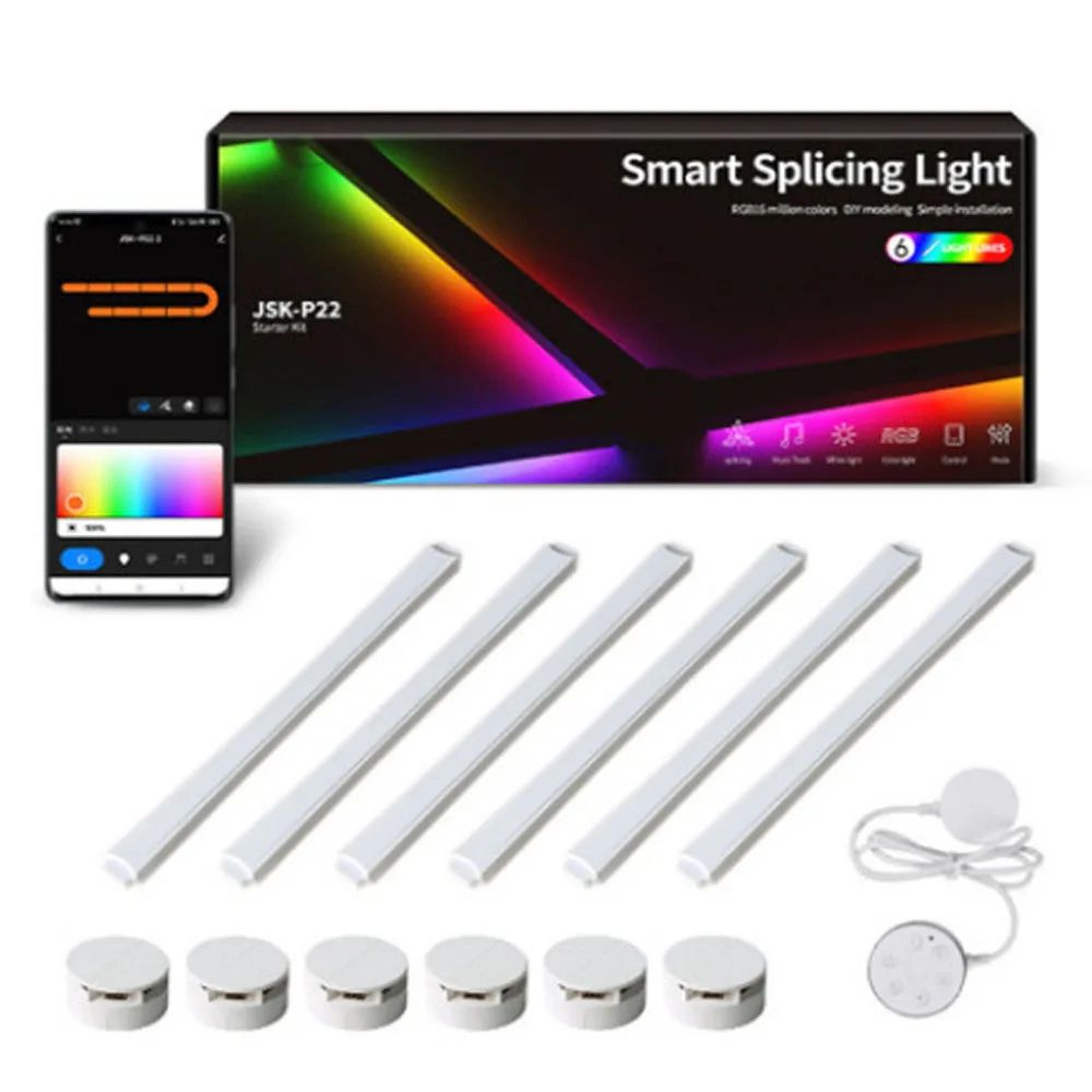 Smart RGB LED Wall Light Bars  WiFi App Controlled Modular Gaming  TV Backlight Lamp 5