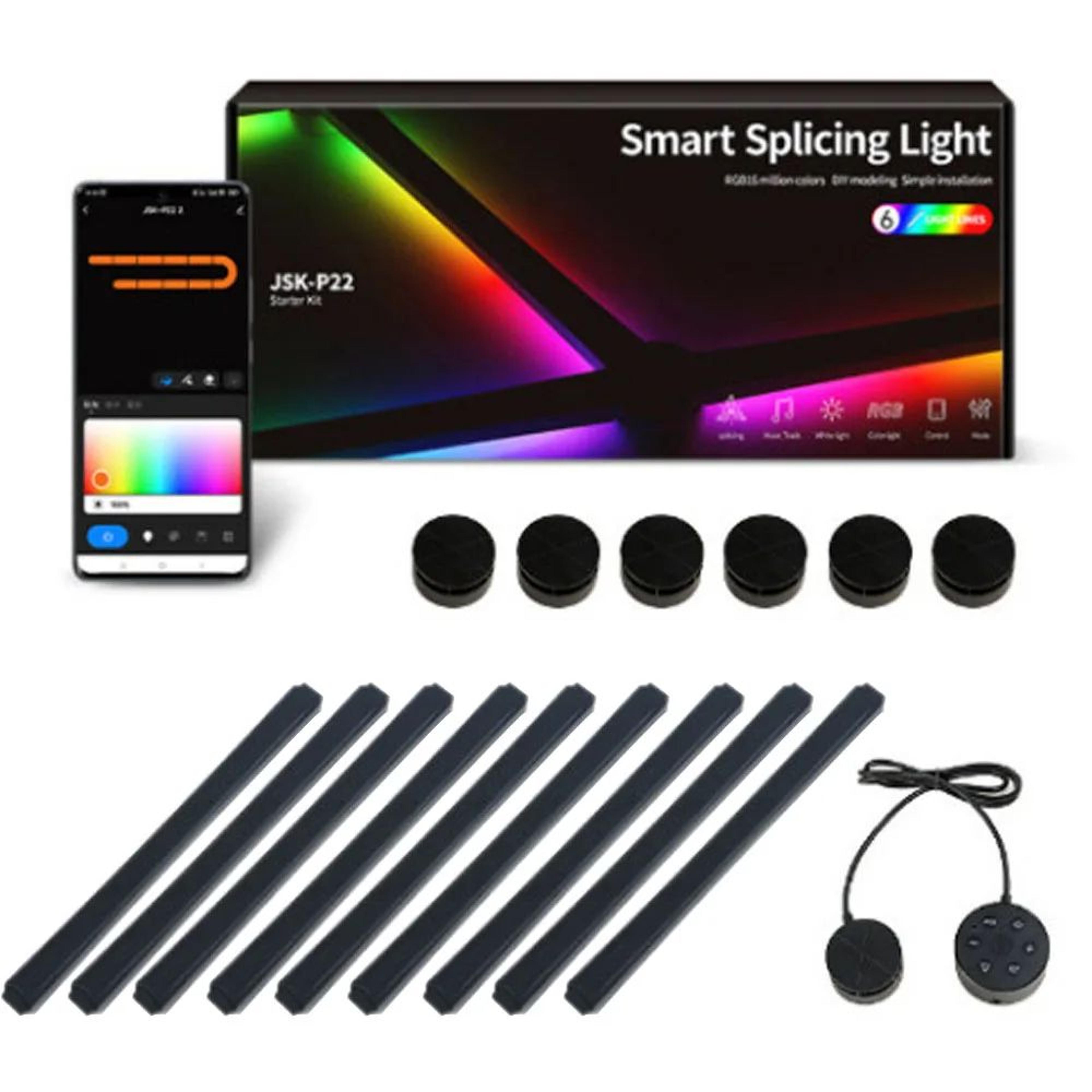 Smart RGB LED Wall Light Bars  WiFi App Controlled Modular Gaming  TV Backlight Lamp 7