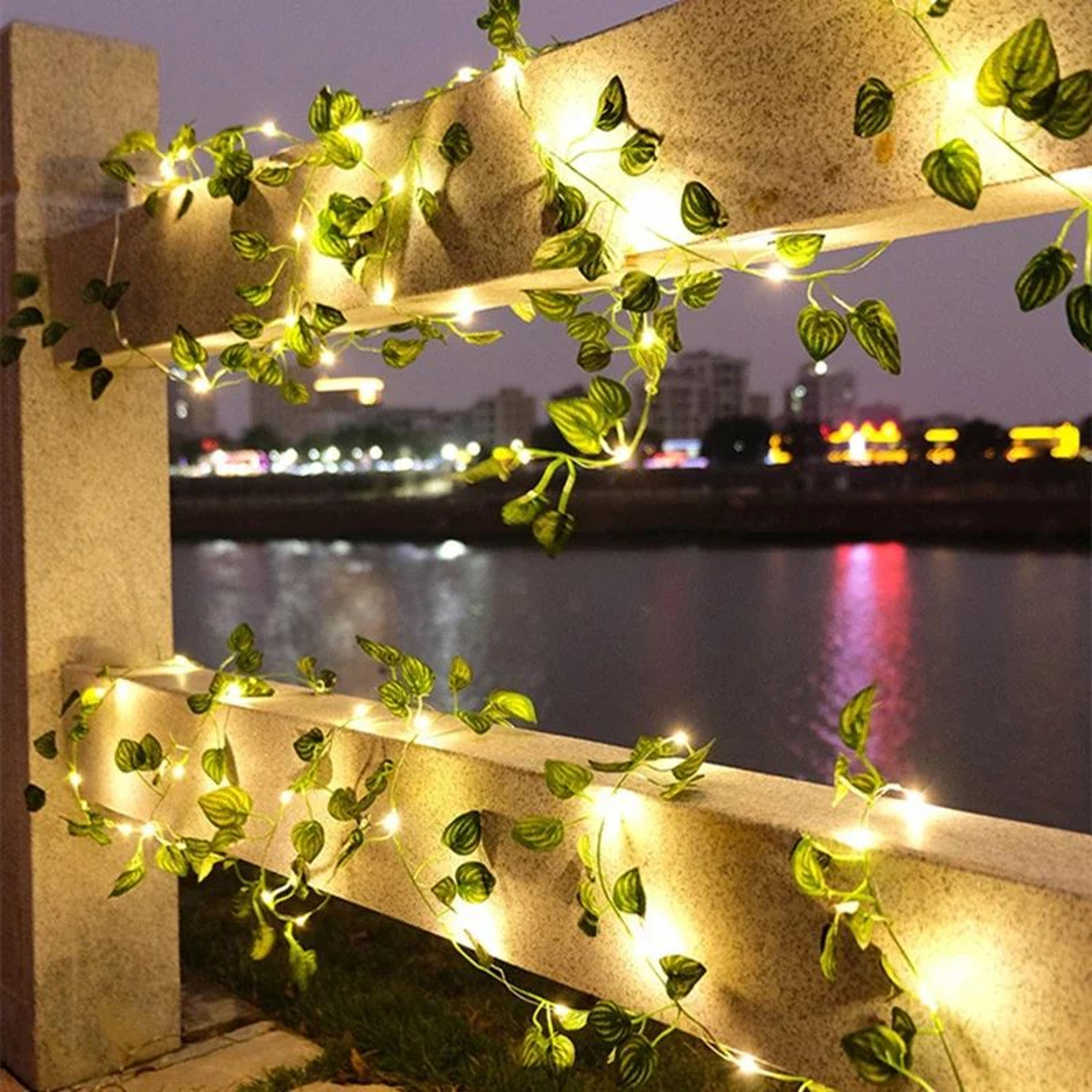 LED Ivy Vine String Lights  Artificial Green Leaf Garland For Bedroom  Wedding Decor 3